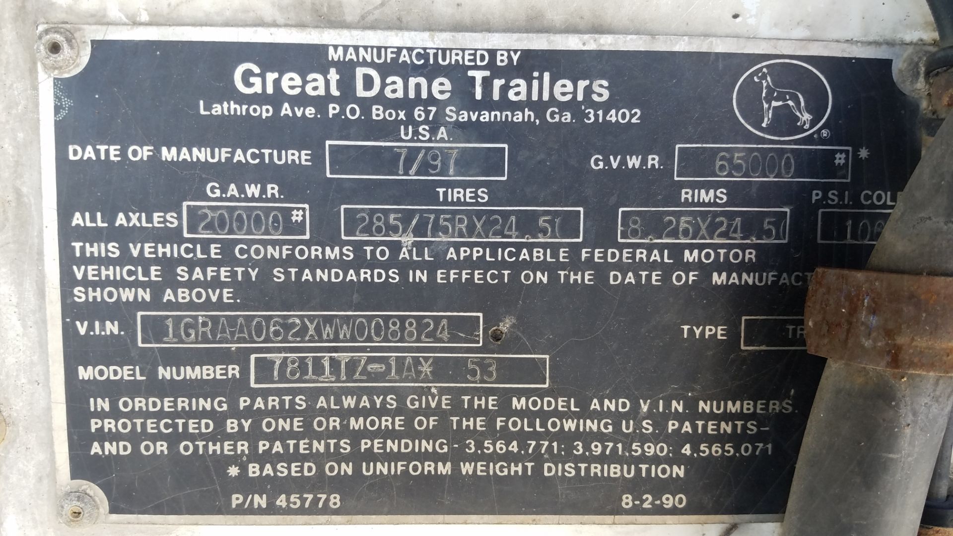 1997 Great Dane Refrigerated Semi Trailer Model 7811 TZ-1A 53, 53’, Carrier Ultrafresh 2 - Image 10 of 15