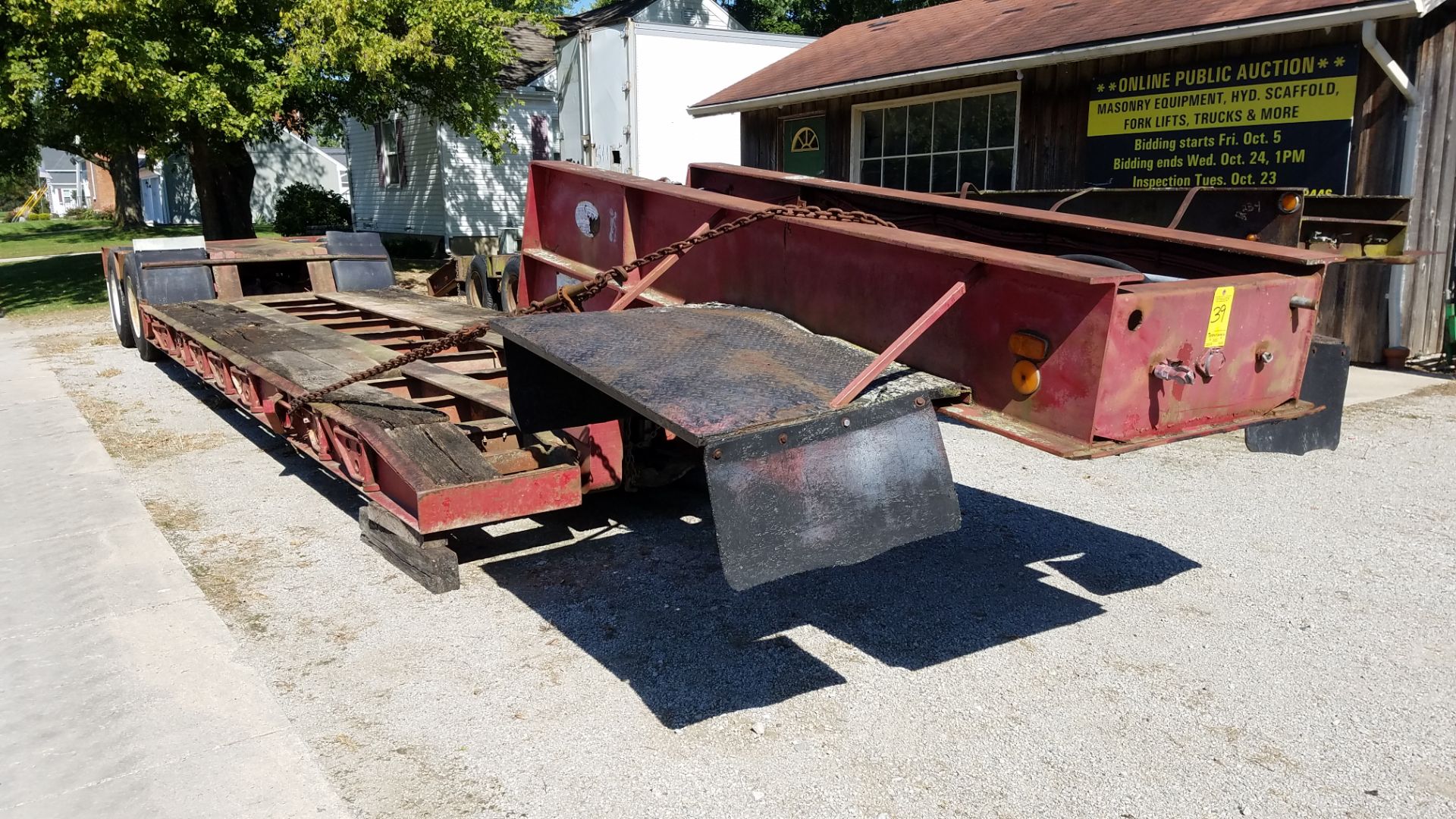 Rodgers Croucher Model Detachable Drop Deck Trailer 38’ Overall, 22’ Deck, Tandem Axle