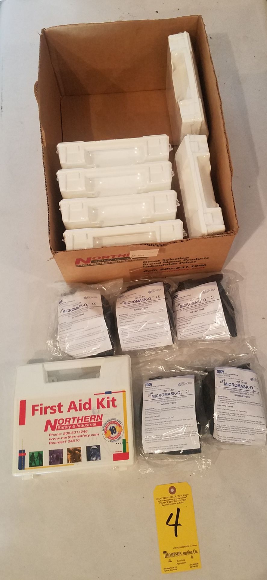 (6) First Aid Kits, (5) CPR Micromask