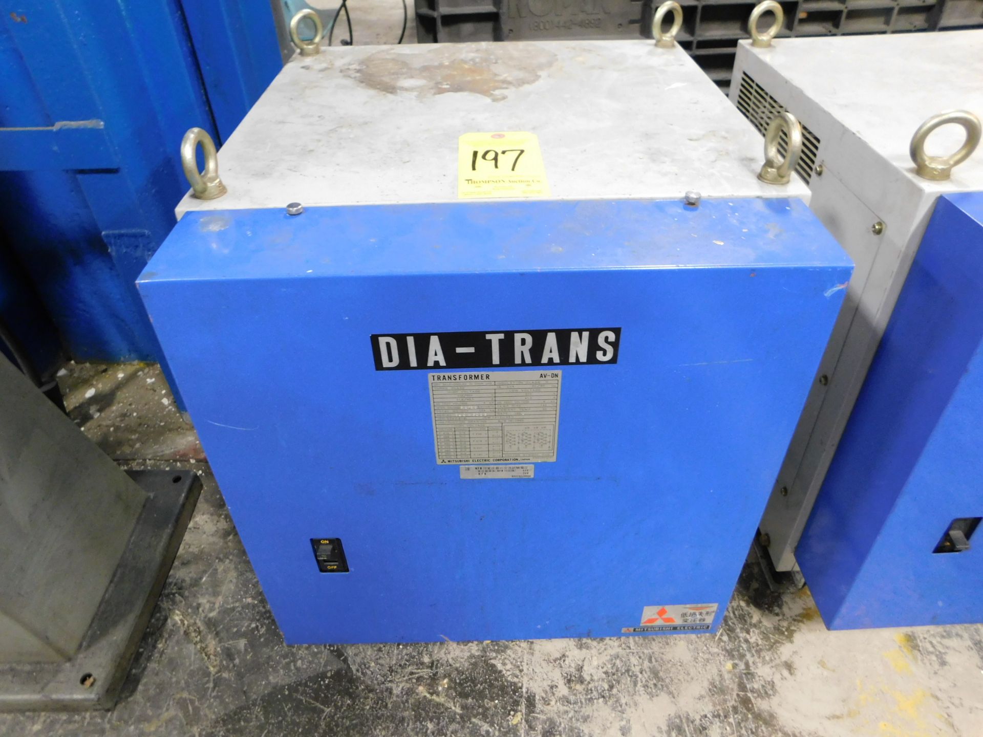 DIA-Trans Transformer, From Mitsubishi Wire EDM, 15 KVA, Lo Volt 210 Hi Volt 402