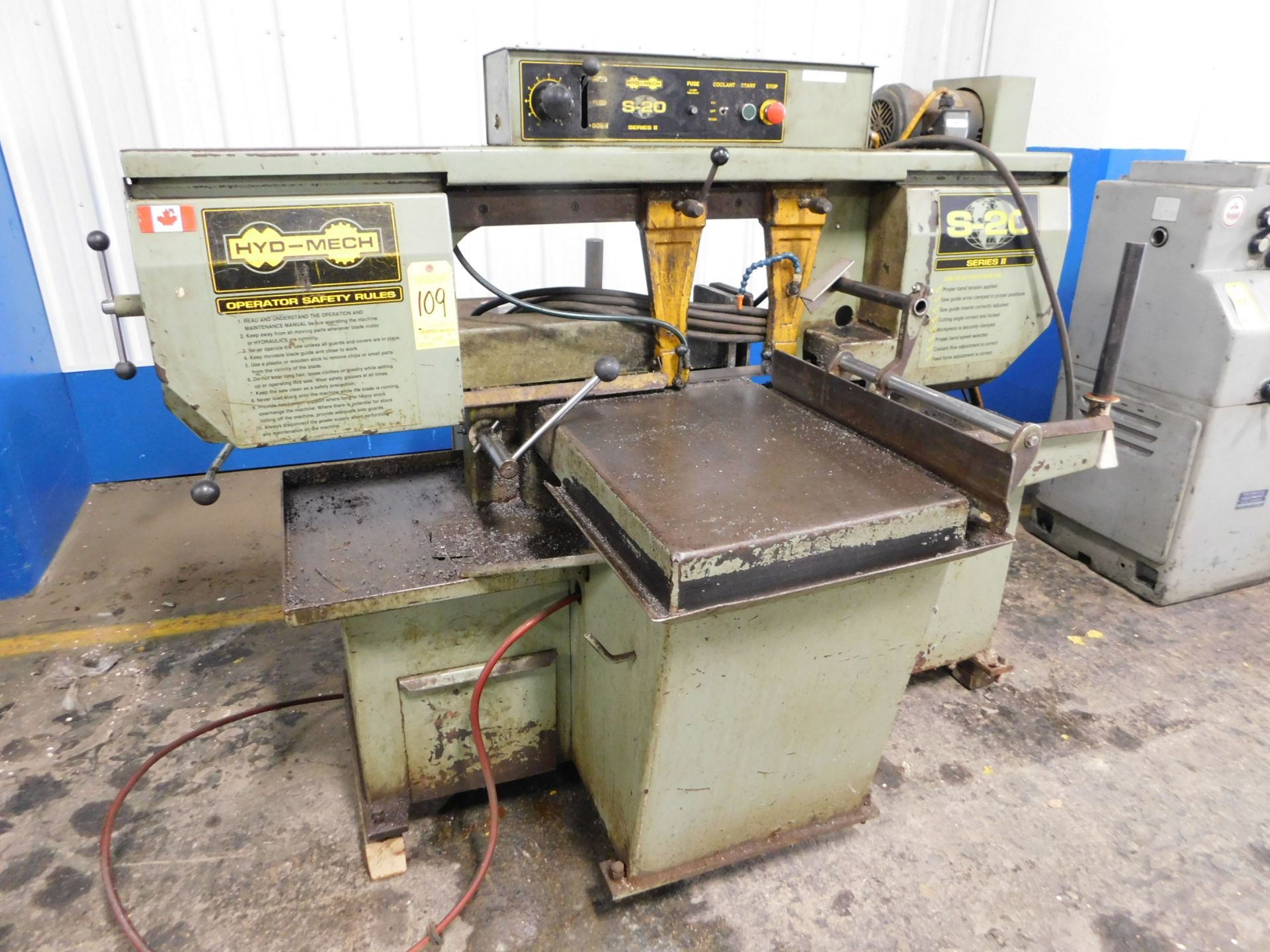 Hyd-Mech Model S20-II Fully Automatic Horizontal Band Saw, s/n 61096955, 13” X 18”, Miter Cut,