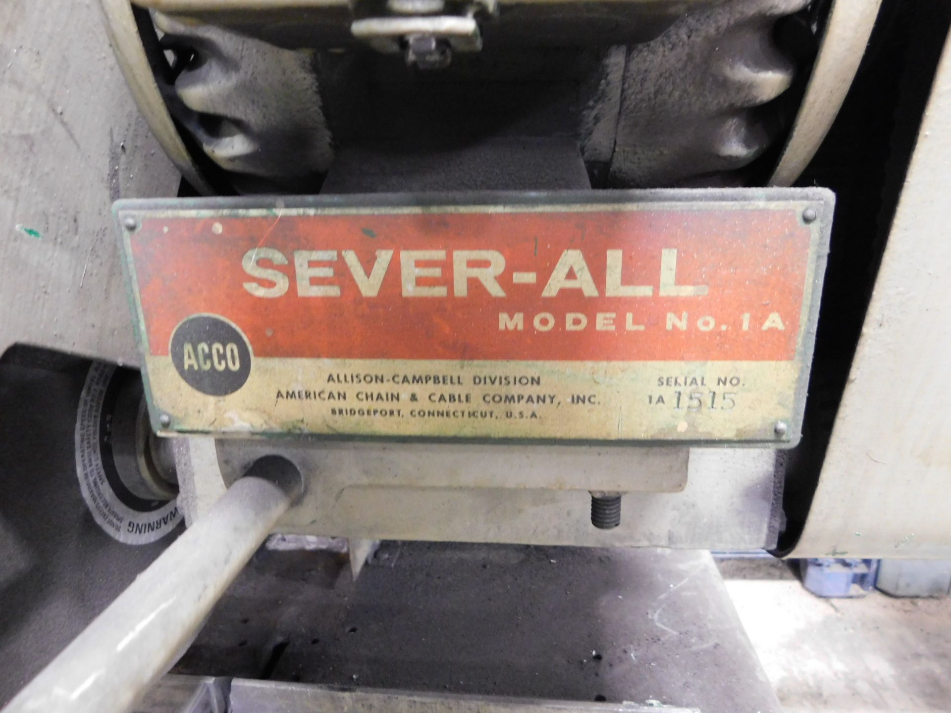 Acco Sever-All Model 1A Cut Off Saw - Image 4 of 6