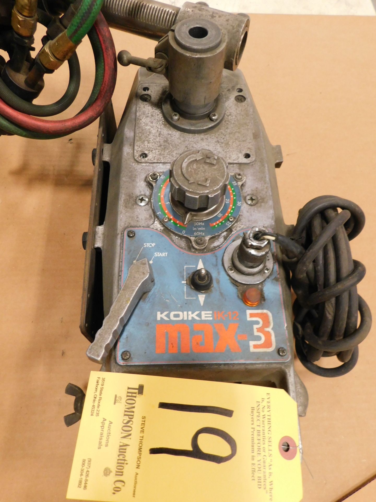 Koike IK-12 Max-3 Track Torch (missing 1 Wheel), with (2) 72 Inch Track Sections - Image 2 of 7