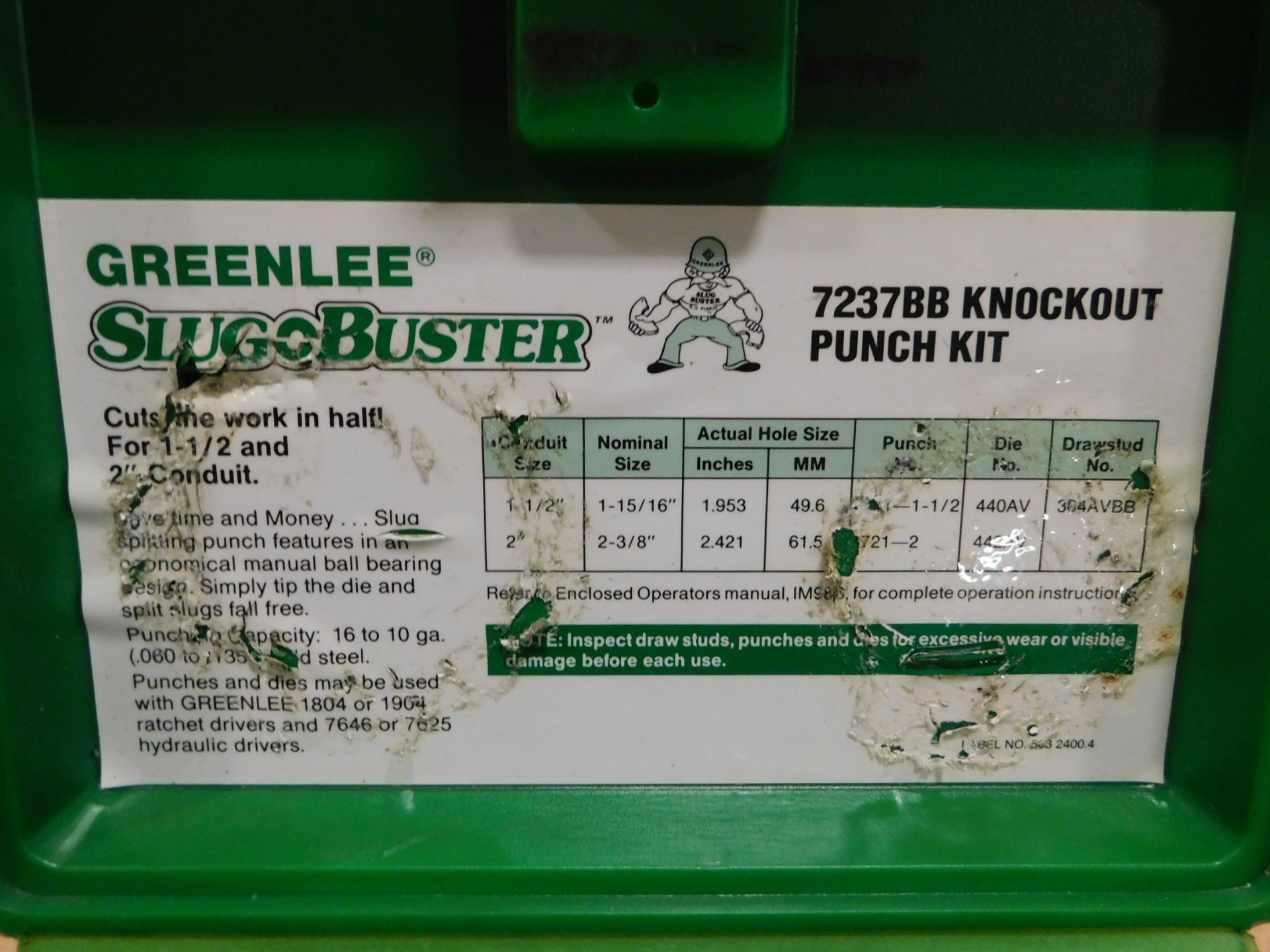 Greenlee 7237BB Knockout Punch Set - Image 2 of 3