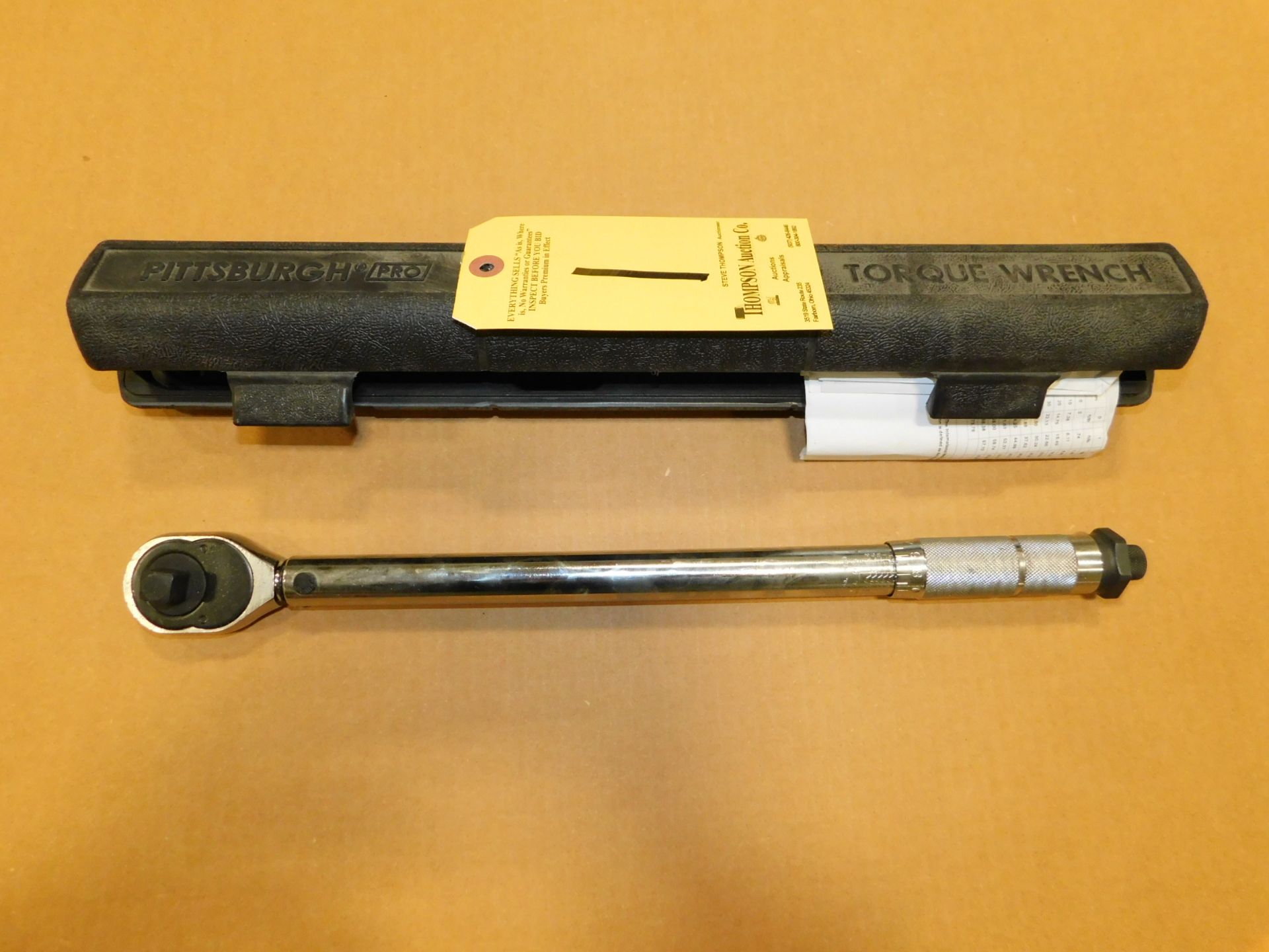Pittsburgh 1/2 Inch Drive Click Type Torque Wrench