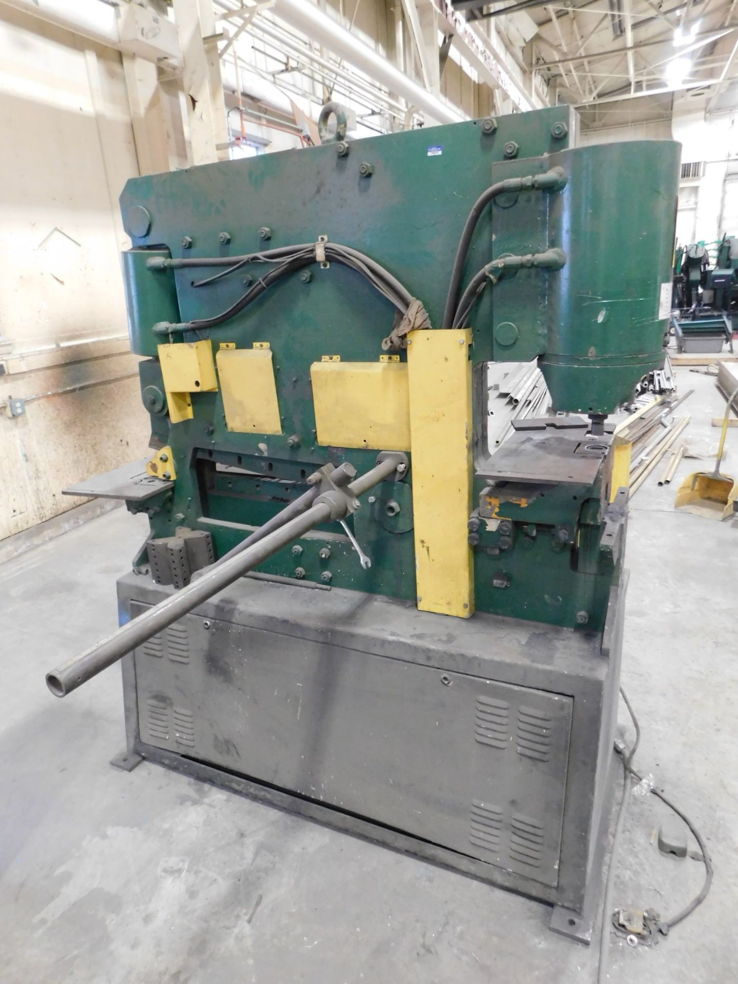 Geka Model 110A Hydraulic Ironworker, 120 Ton, 6 In. X 6 In. X 1/2 In. Angles, 12 In. Throat - Image 3 of 11