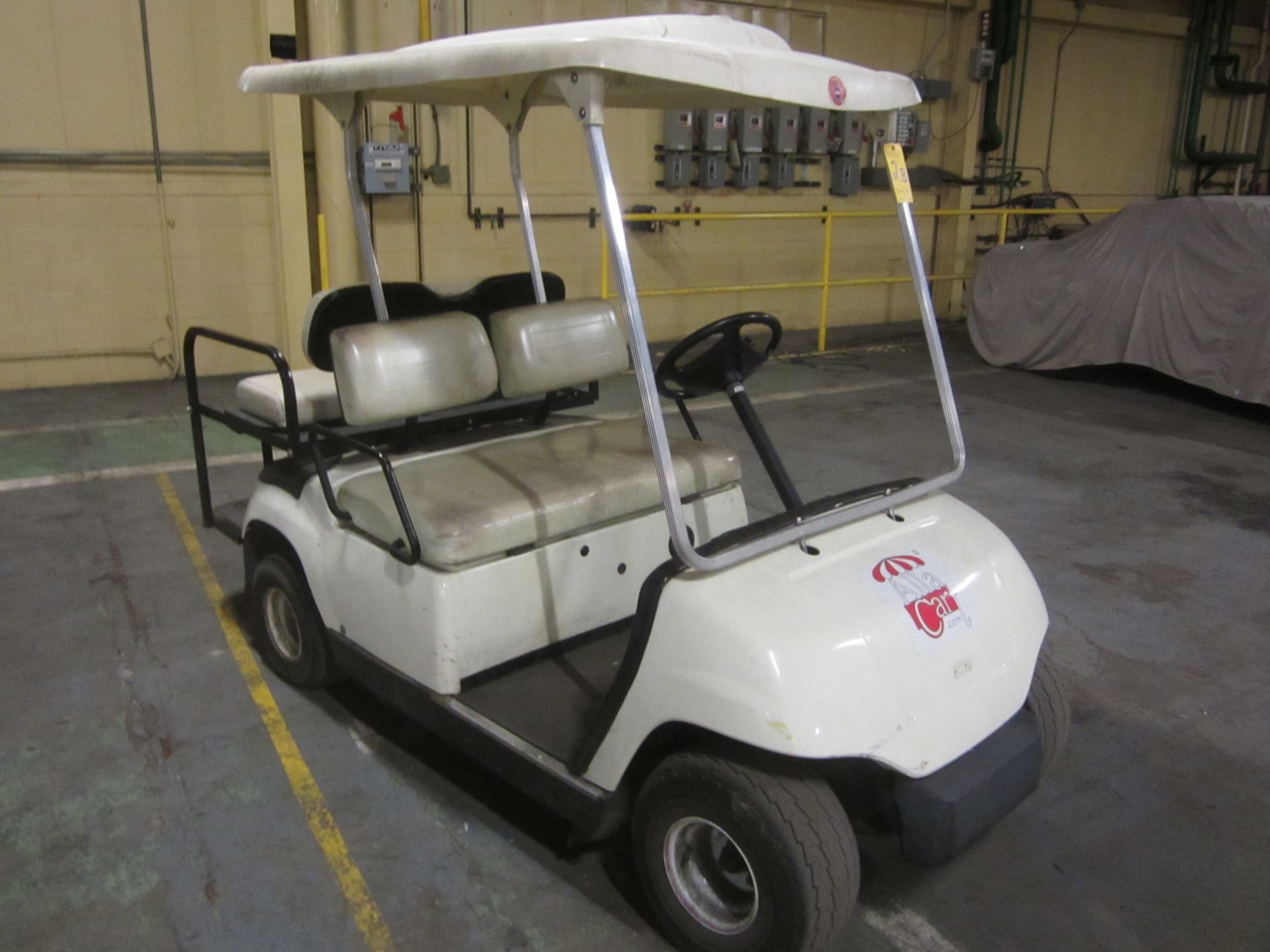 Yamaha Electric Golf Cart, s/n JU2206708, Canopy Top, Rear Seat, Charger - Image 2 of 5