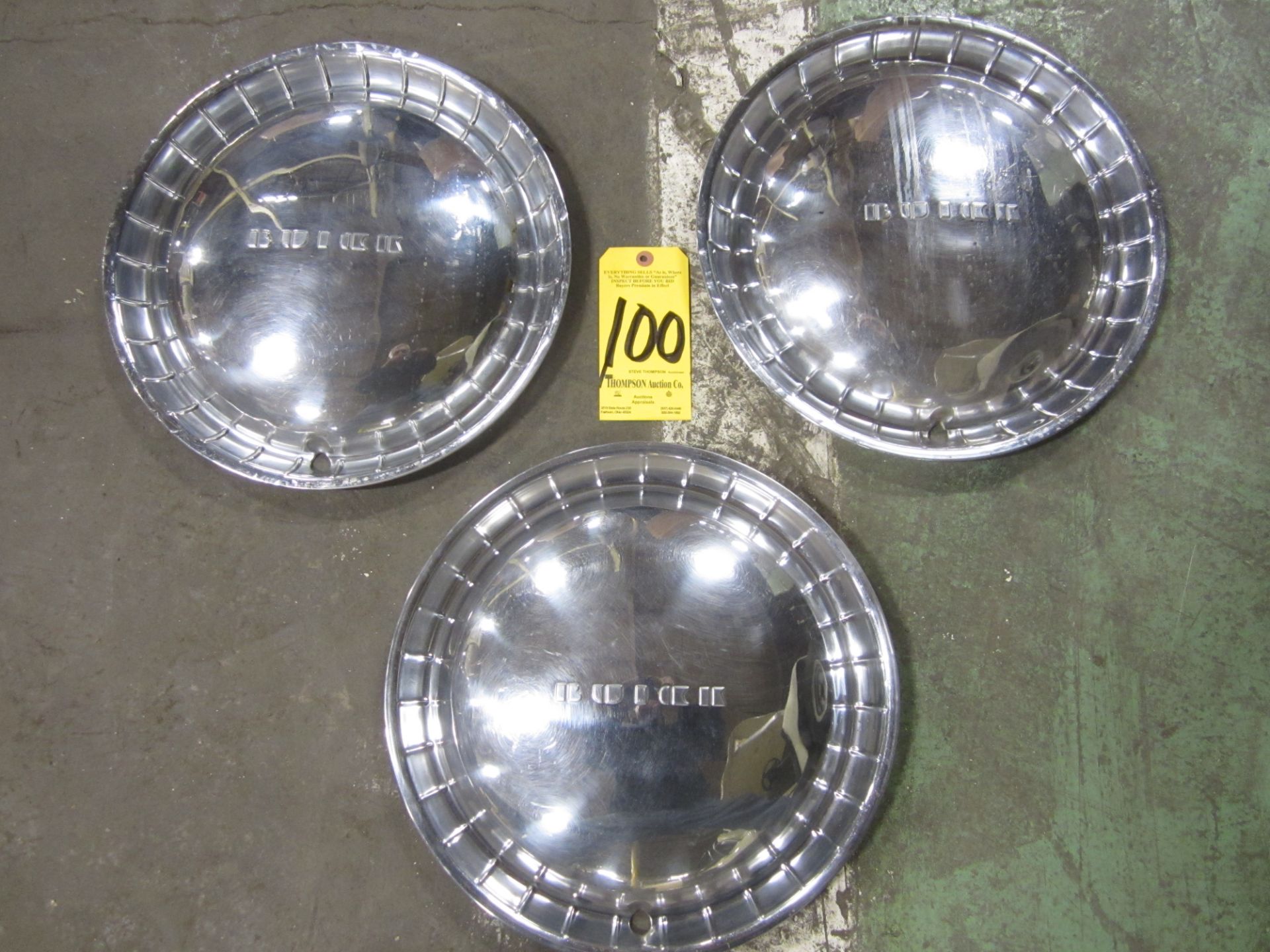 (3) 1954 Buick Hub Caps, 15 Inch