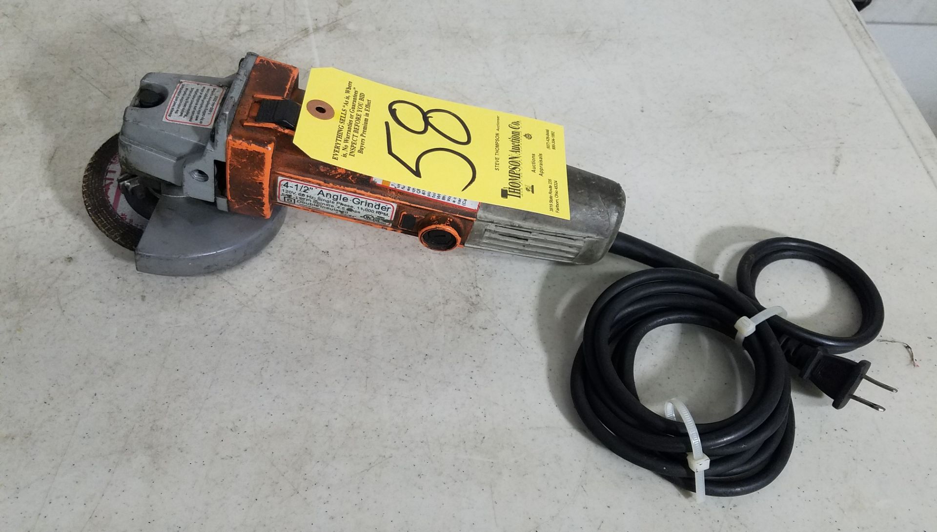 4 1/2 In. Electric Angle Grinder