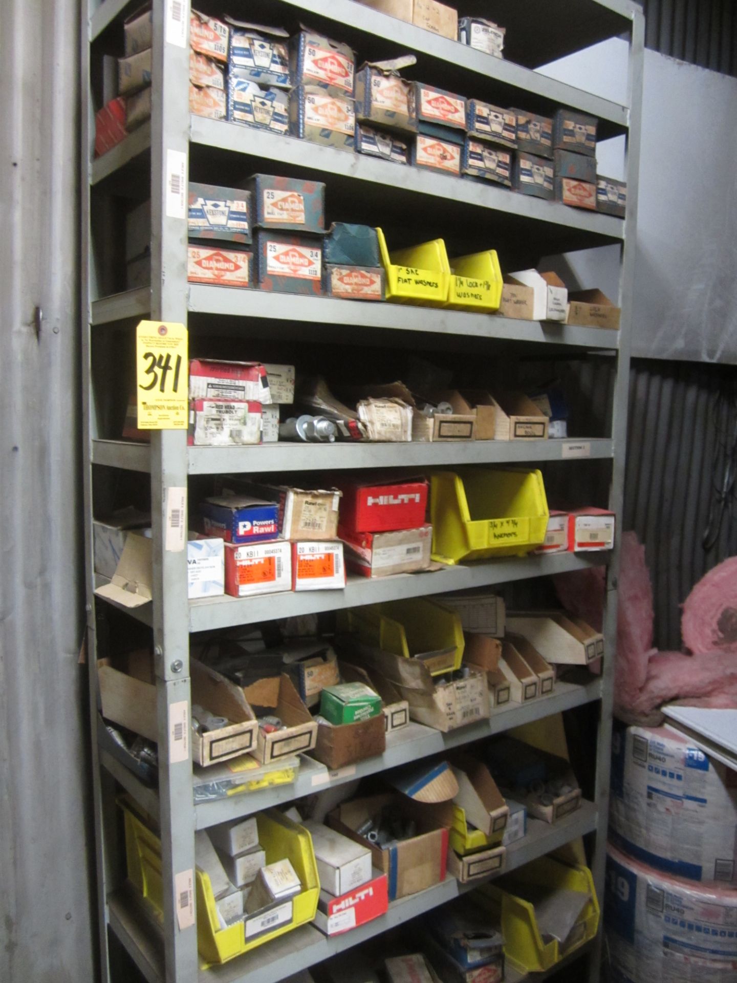 Metal Shelving and Contents