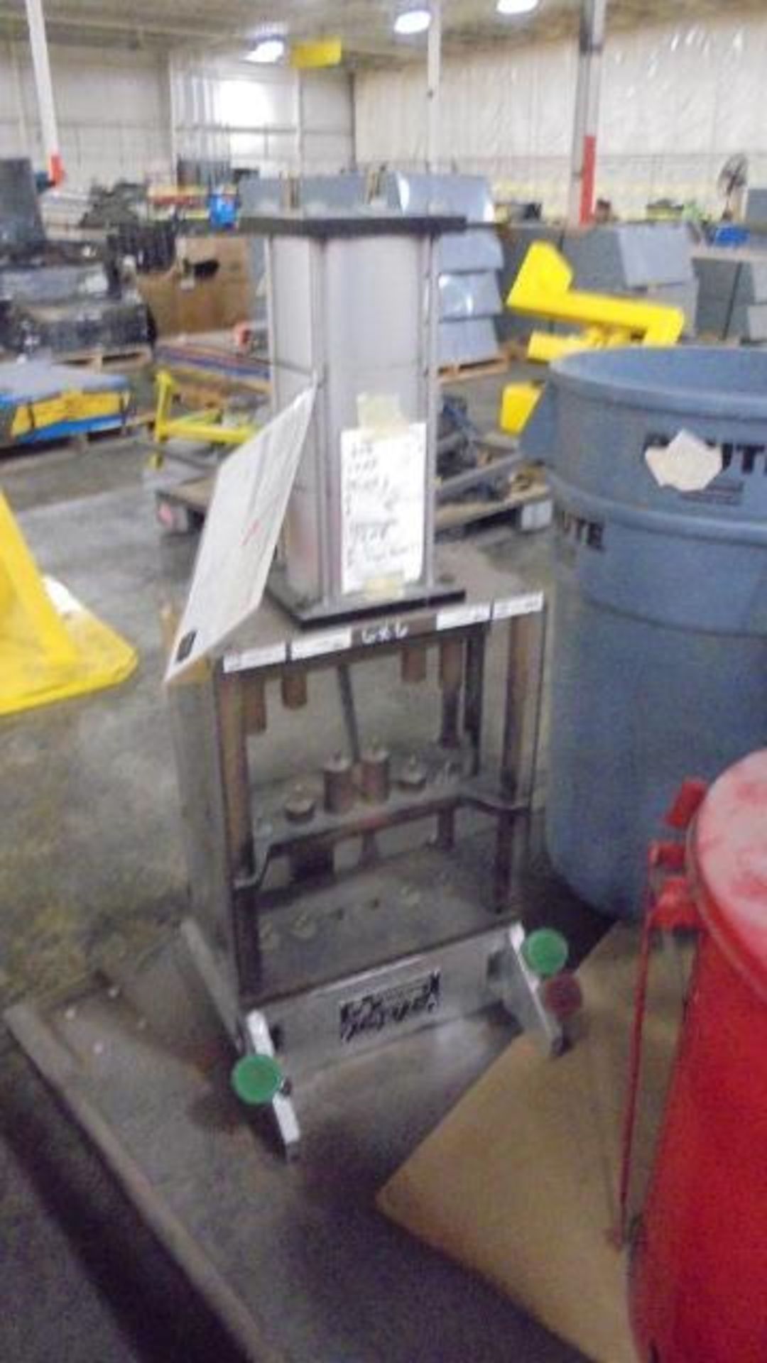 Lot Consisting of Material Handling Cart, (3) Waste Bins, Justrite Oil Waste Bin and Fabco-Air - Image 2 of 2