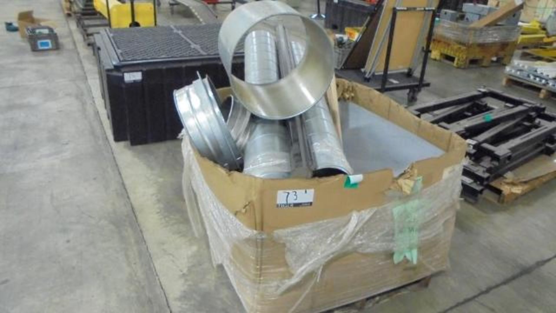 Pallet of Sheet Metal and Ventilation Tubing