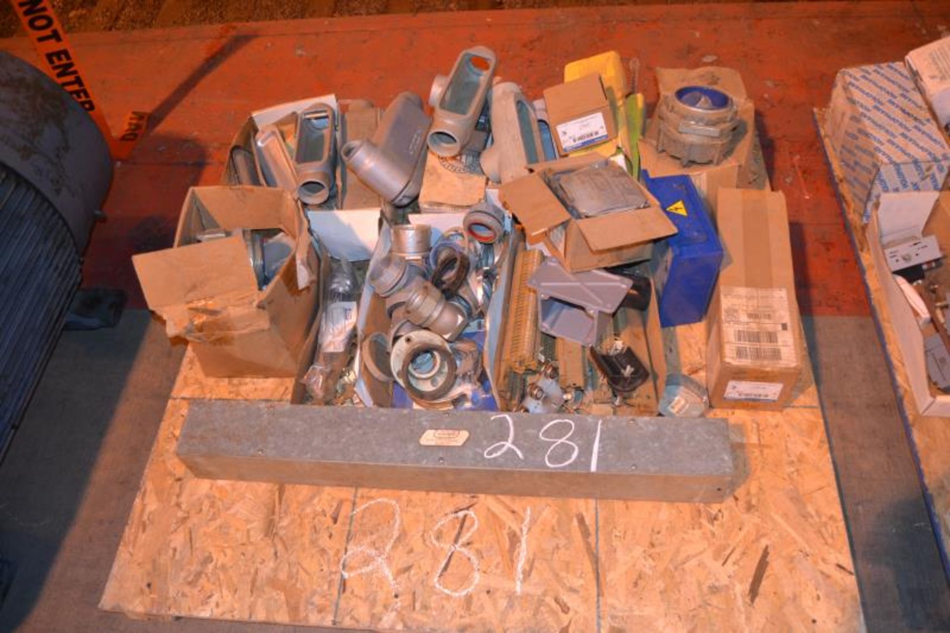 PALLET OF ELECTRICAL PARTS