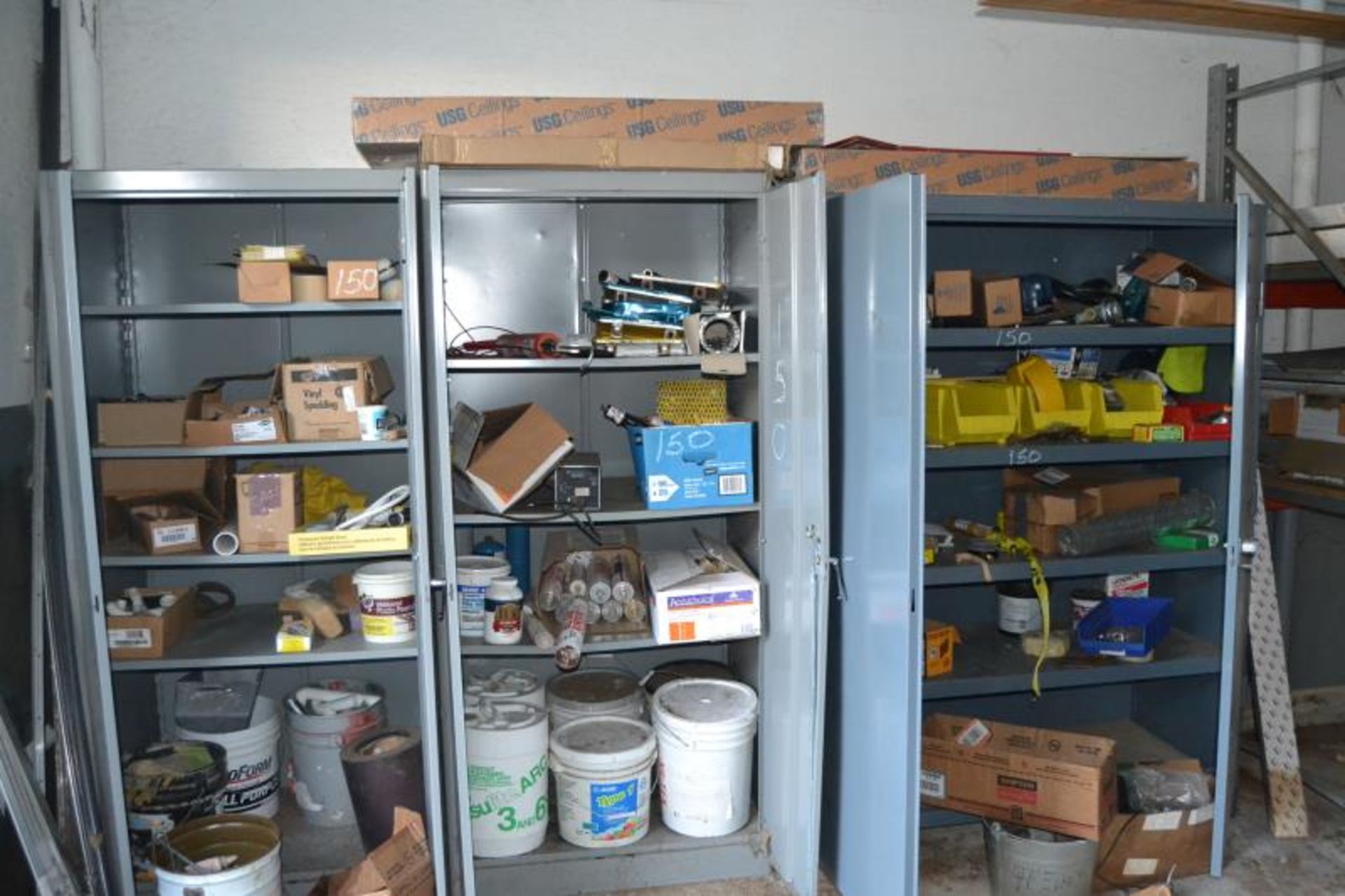 3 METAL CABINETS W/CONTENTS