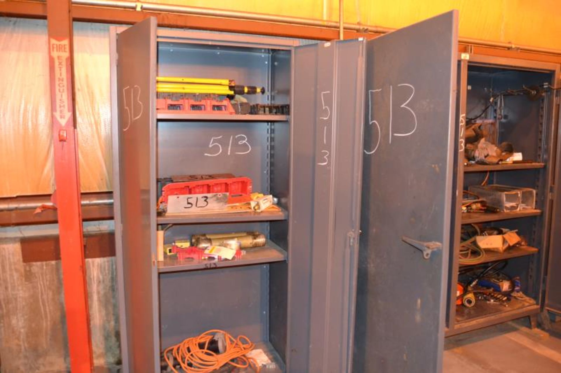 STRONG HOLD CABINET, TOOL BOX, TOOLS, STEEL SHELF