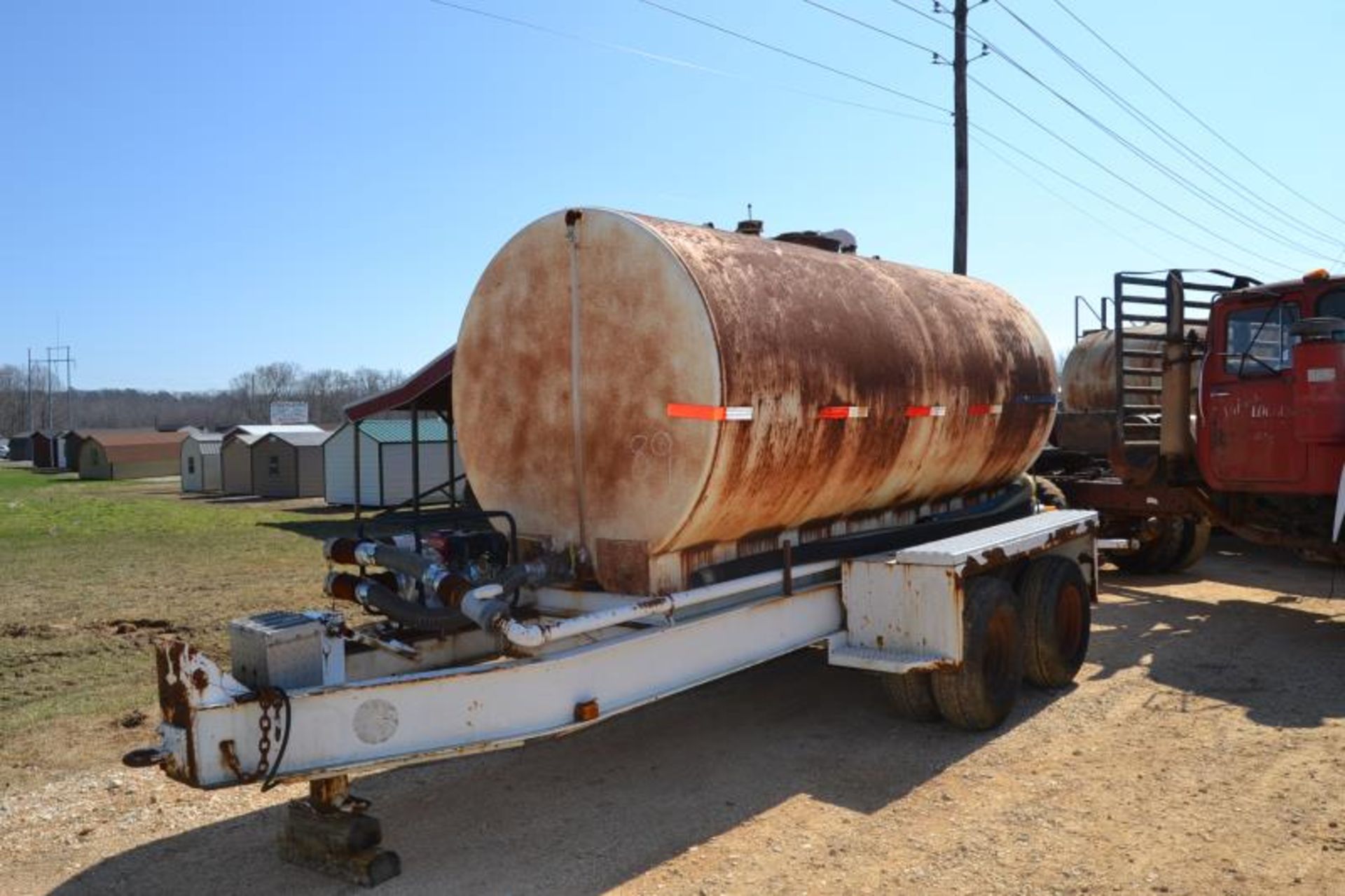 TANDEM AXLE WATER TRAILER W/ GAS PUMP SYSTEM - Image 2 of 2