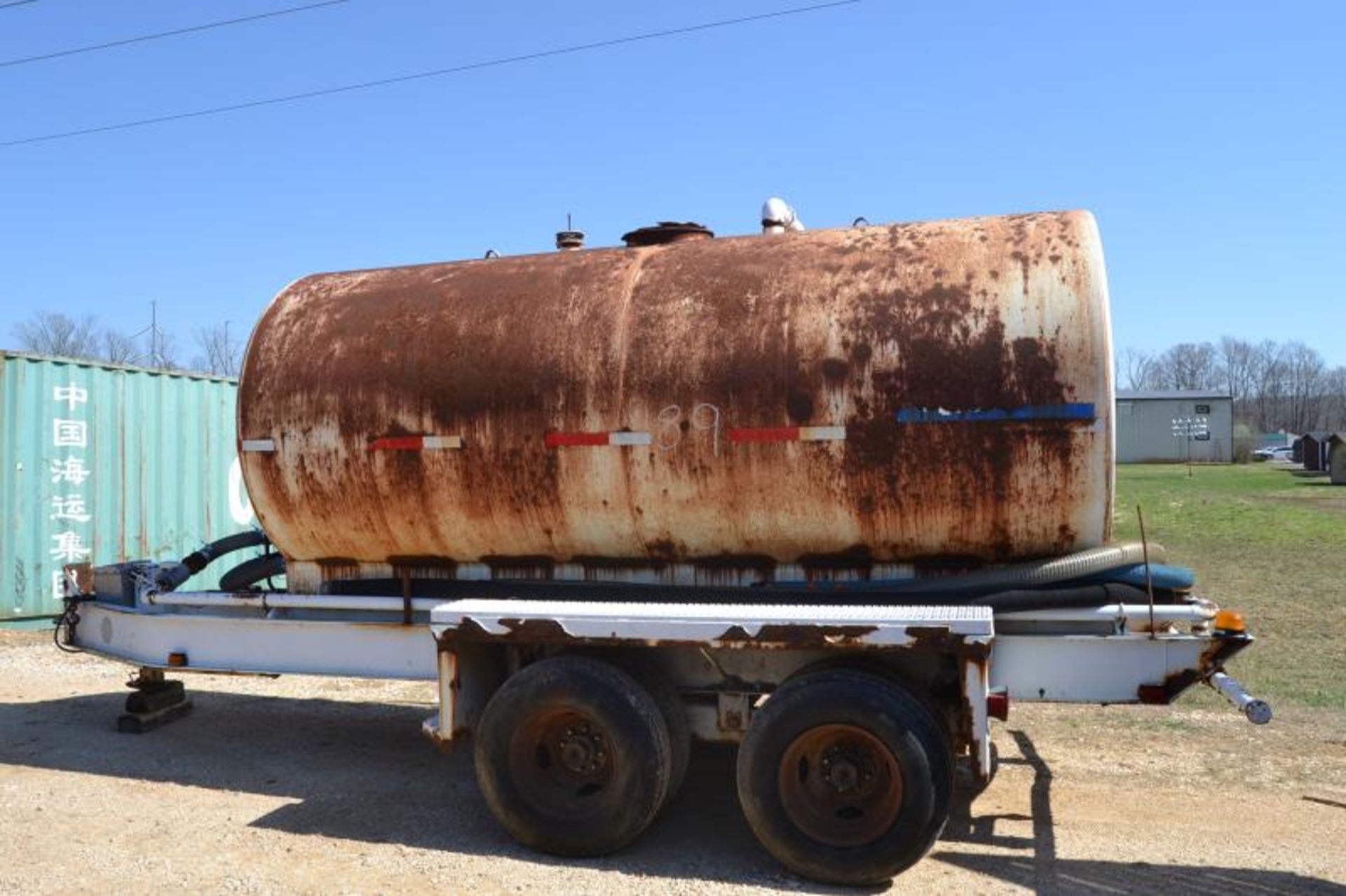 TANDEM AXLE WATER TRAILER W/ GAS PUMP SYSTEM