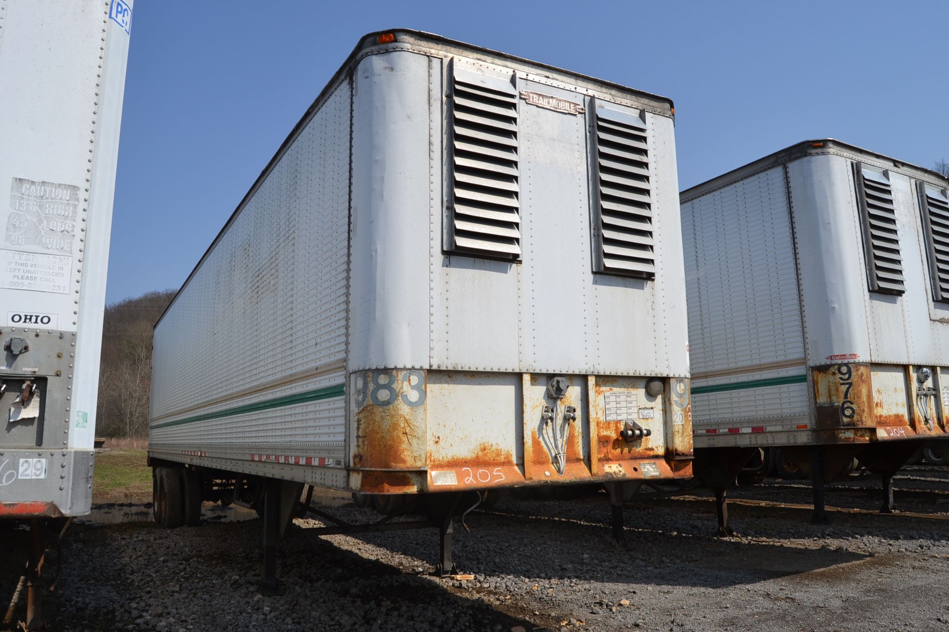 1986 TRAILMOBILE 40' CHIP TRAILER UNIT 20 SN# 1PT01AAJ8G9003681 - Image 2 of 2