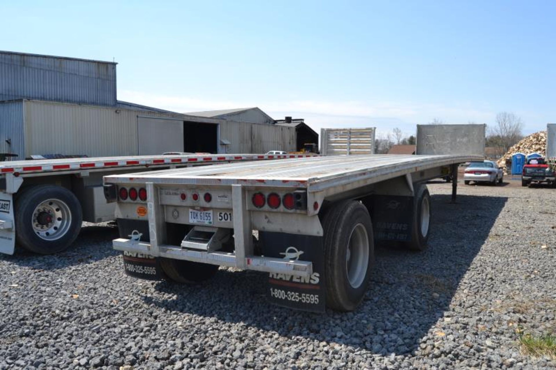 2005 RAVEN 48' X 102" SPREAD AXLE ALL ALUMINUM FLATBED TRAILER UNIT 12 SN# 1R1F248265K550587 - Image 2 of 3