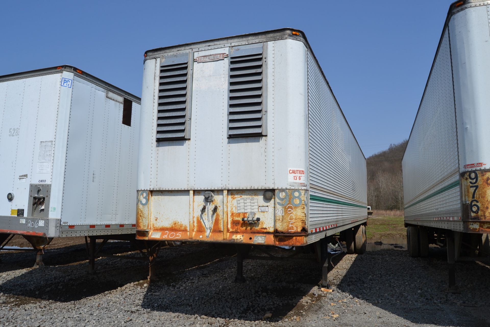 1986 TRAILMOBILE 40' CHIP TRAILER UNIT 20 SN# 1PT01AAJ8G9003681