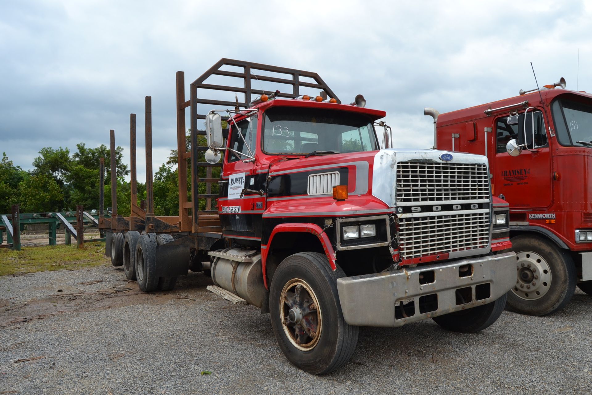 1982 FORD 9000 TRI-AXLE LOG TRUCK W/ CAT ENGINE SN#1FD2A90X2CVA372119