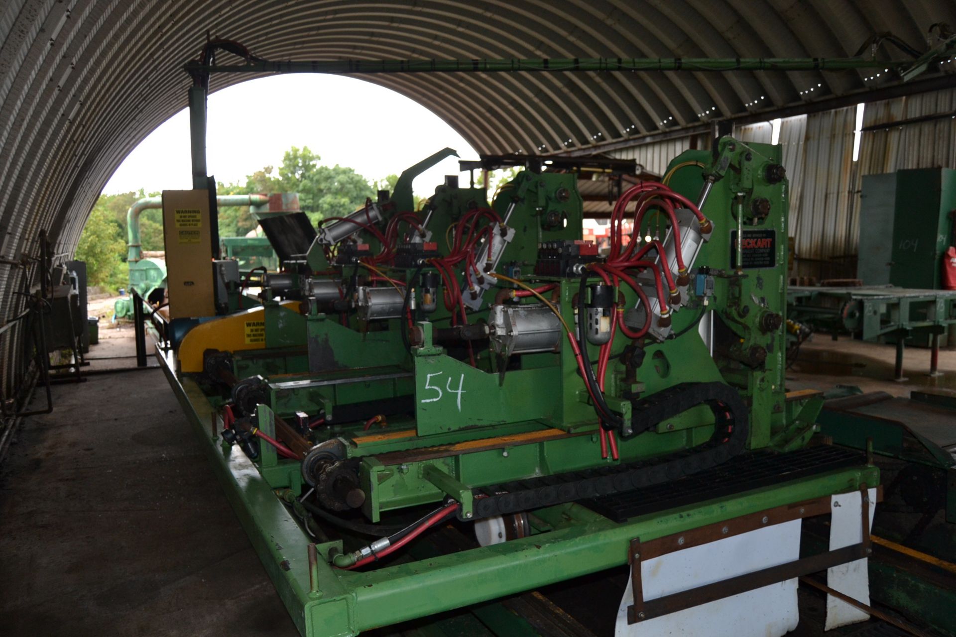 2008 RECKART MODEL R8D42 LEFT HAND 4 HEAD BLOCK CARRIAGE W/ TONG DOG W/ COMPUTER SET WORKS W/ - Image 3 of 3