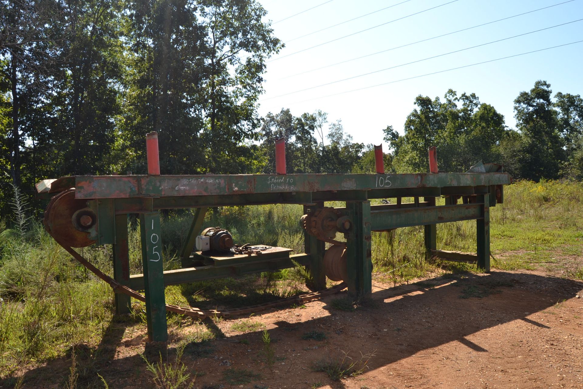 30' INFEED LOG TROUGH W/ DRIVE