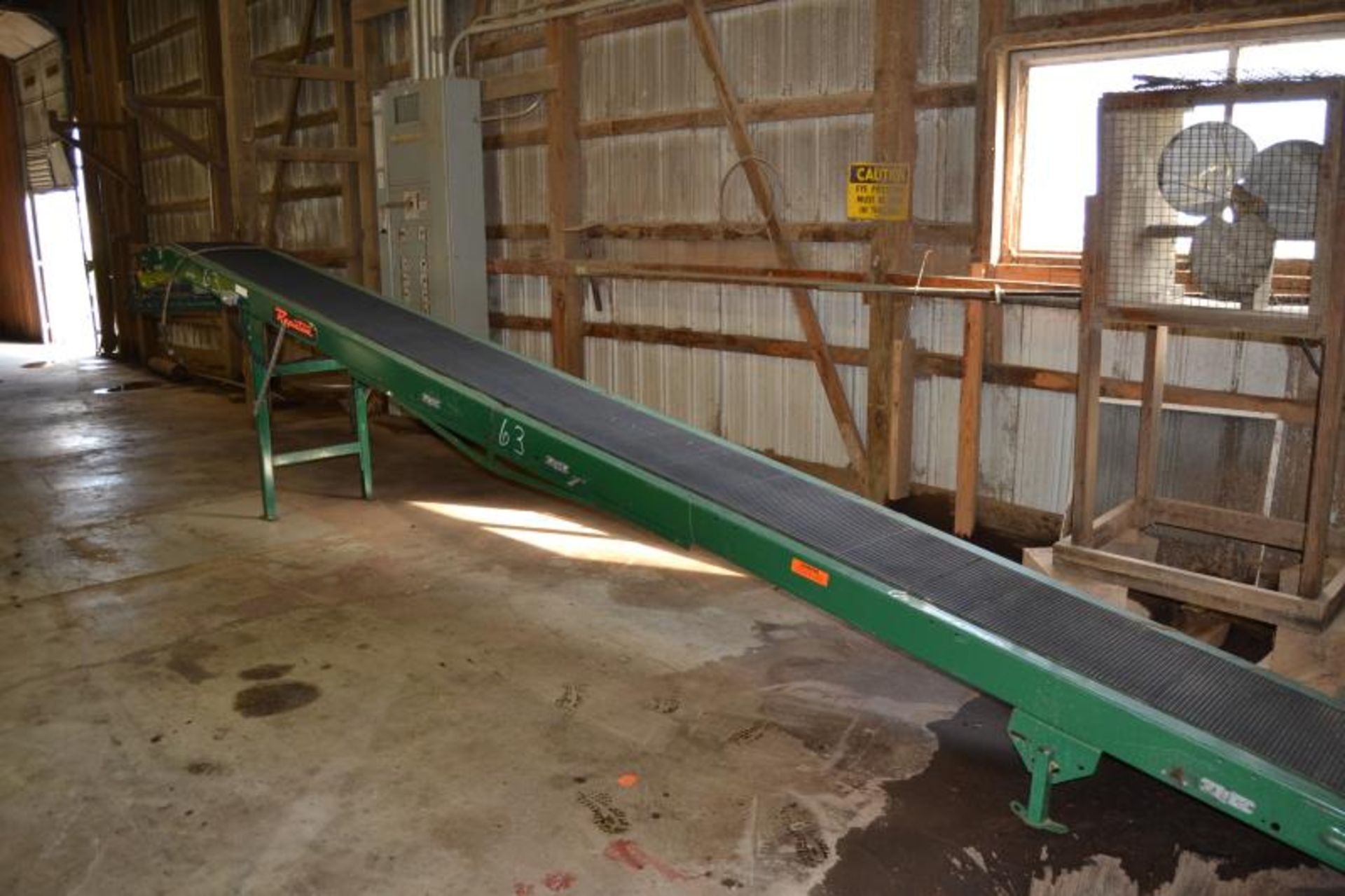 RAPISTAN 18"X21' INCLINE BELT CONVEYOR W/ DRIVE