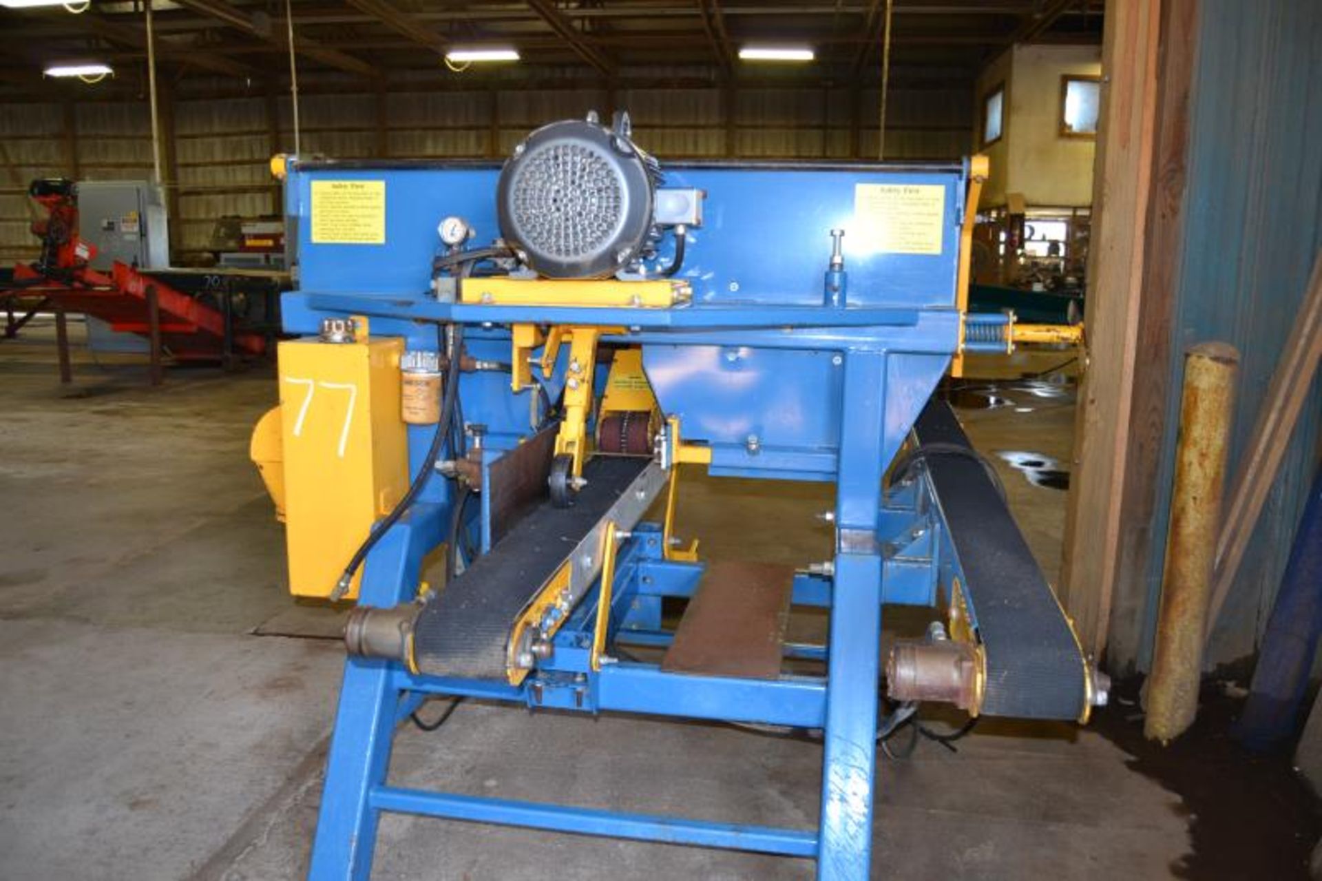 BAKER SINGLE HEAD BAND RESAW W/ 20HP MOTOR W/ LUMBER RETURN BELT W/ CONTROLS SN#97-2356 - Image 2 of 3