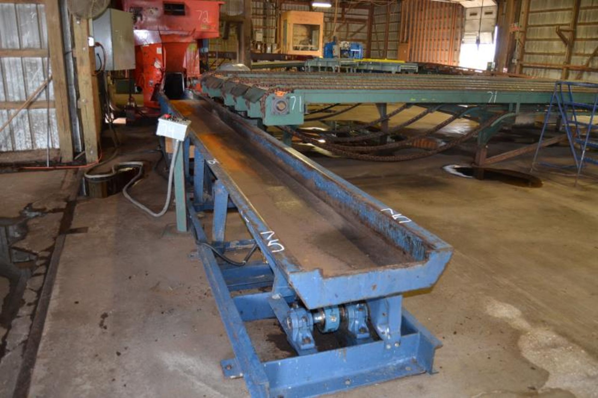 JEFFERY 20"X24' VIBRATING CONVEYOR W/ MDI METAL DETECTOR W/ TRANSISTOR SPOUT W/ DRIVE - Image 2 of 4