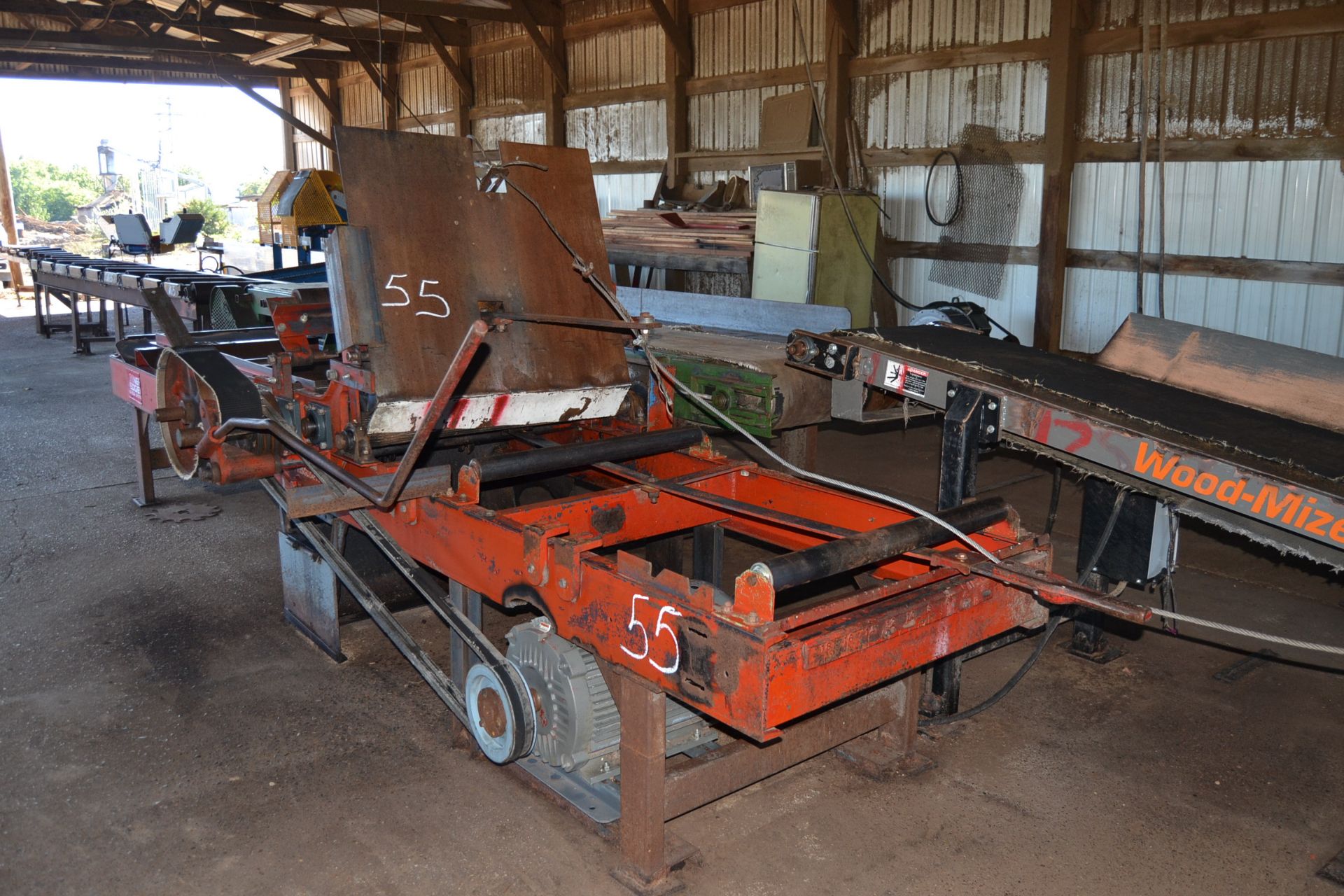 MINER 36" 3 SAW EDGER W/ (1) MOVABLE SAW W/ INFEED & OUTFEED W/ 30HP MOTOR