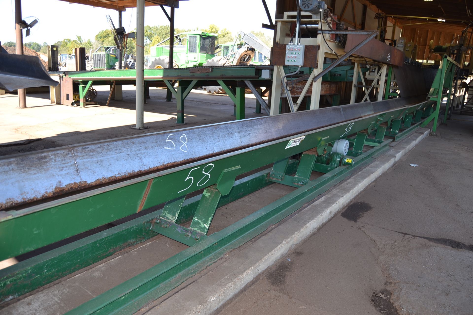 PRECISION 18"X50' VIBRATING CONVEYOR WITH TRANSITION SPOUT WITH DRIVE - Image 2 of 4