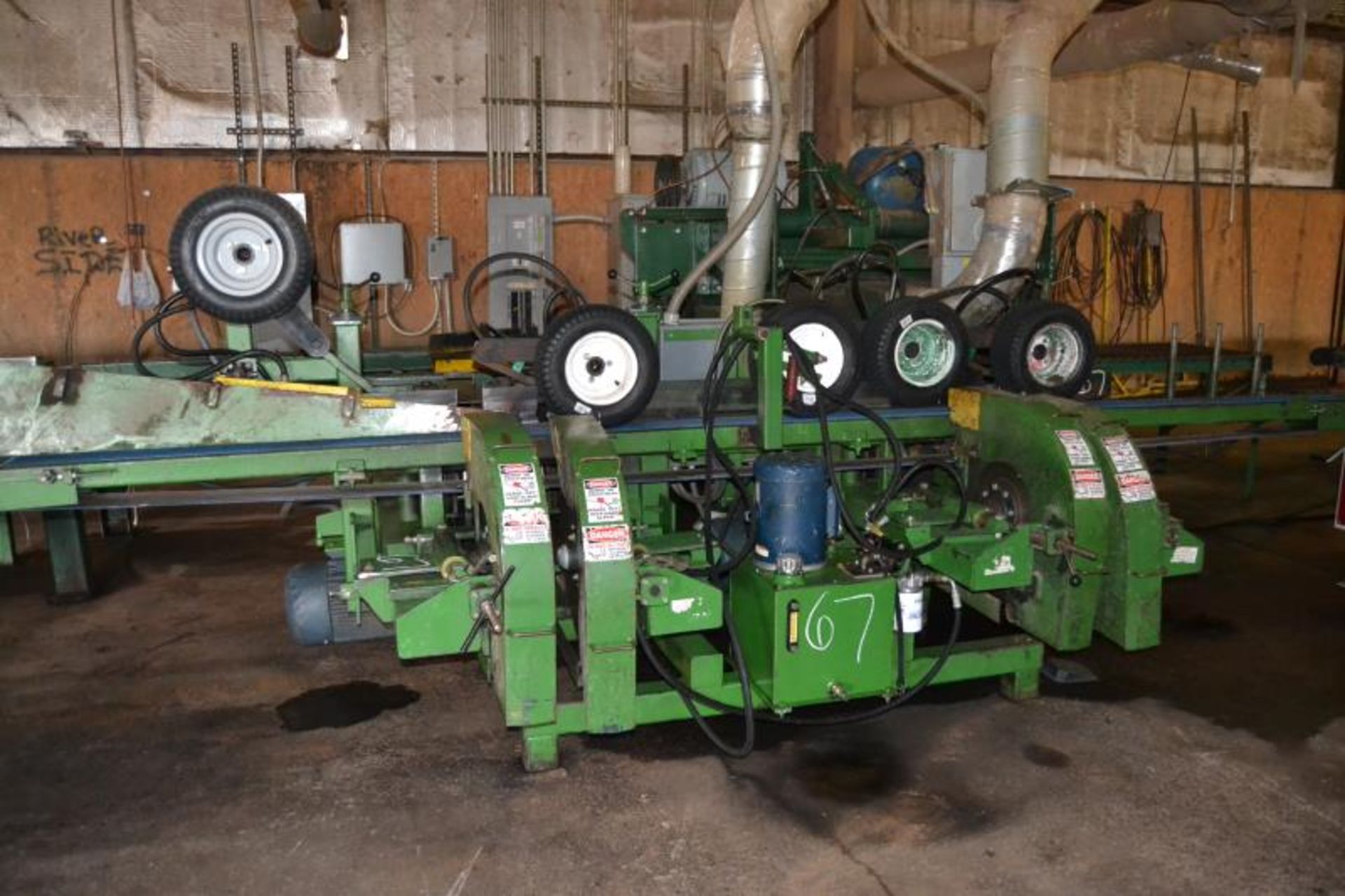 MORGAN 4 HEAD BAND RESAW W/ 20HP MOTORS W/ HYDRAULIC POWER PACK W/ CONTROLS W/ 20HP MOTORS W/ - Image 4 of 4