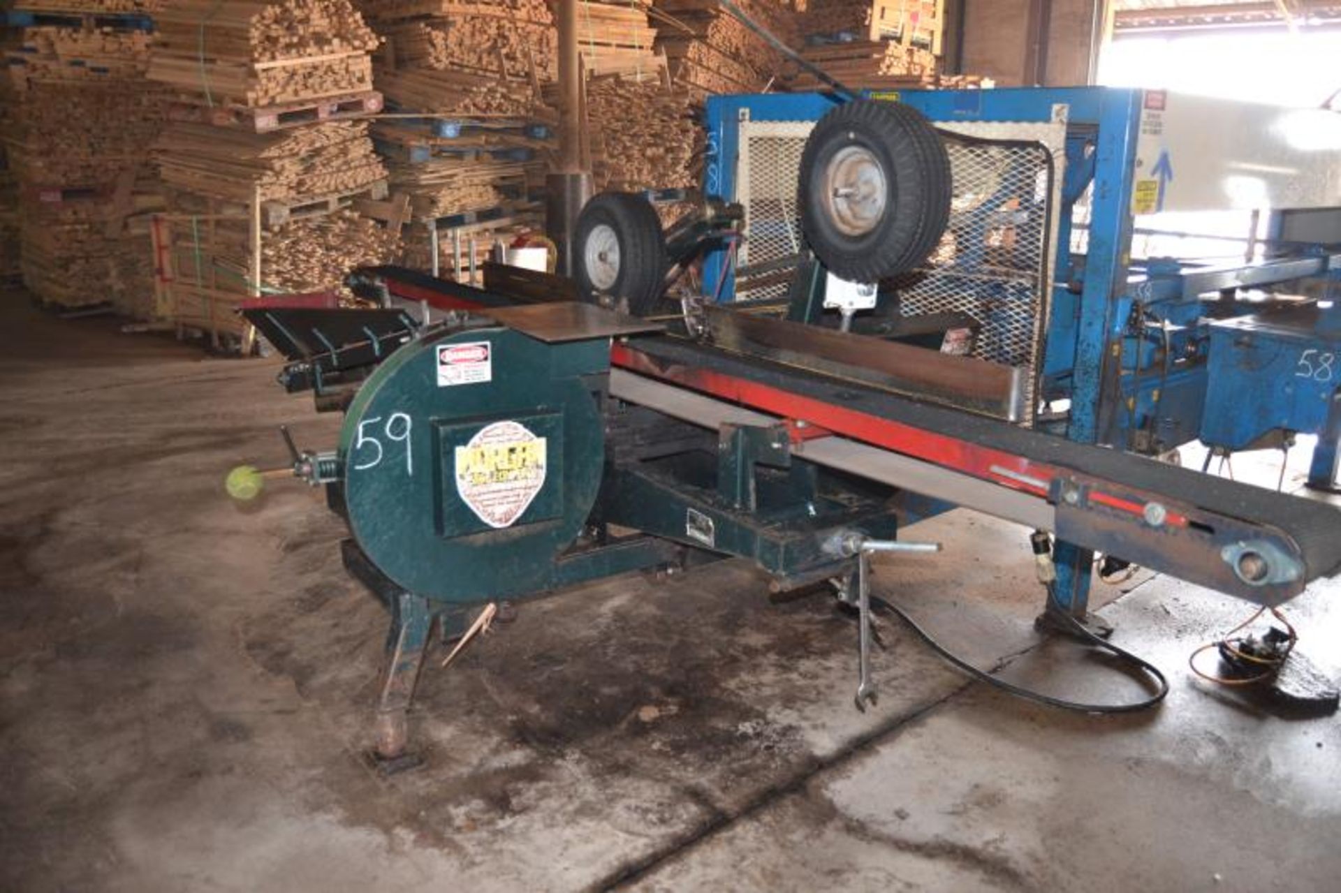 MORGAN SINGLE HEAD BAND RESAW W/ LUMBER RETURN W/ 20HP MOTOR W/ CONTROLS SN#1866 W/ LUMBER RETURN W/ - Image 3 of 3