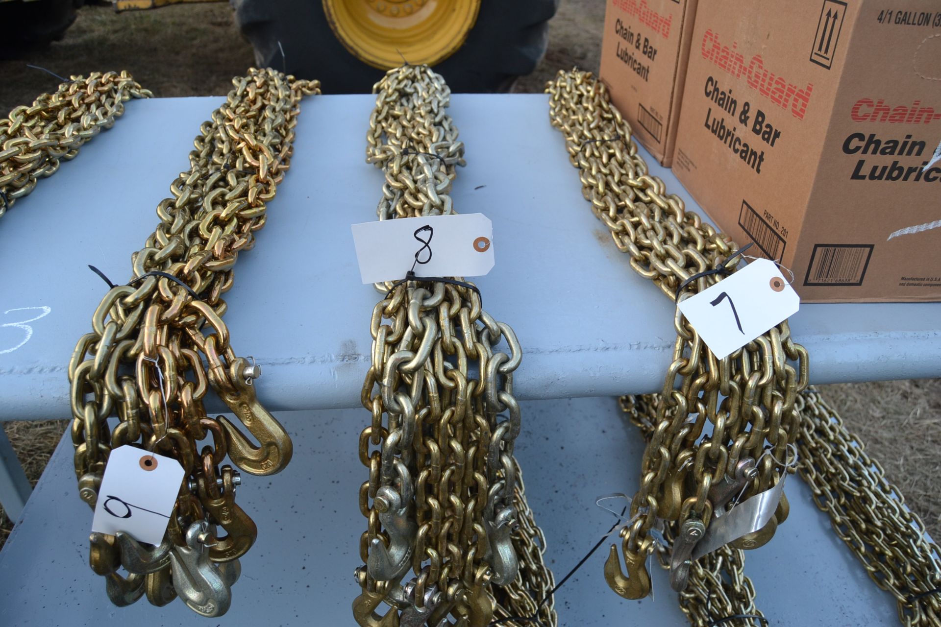 4 NEW 10' EQUIPMENT CHAINS