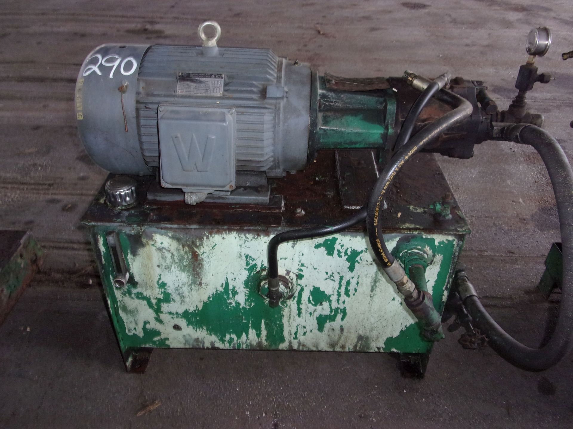 HYDRAULIC POWER PACK W/ 20 HP MOTOR - Image 2 of 2