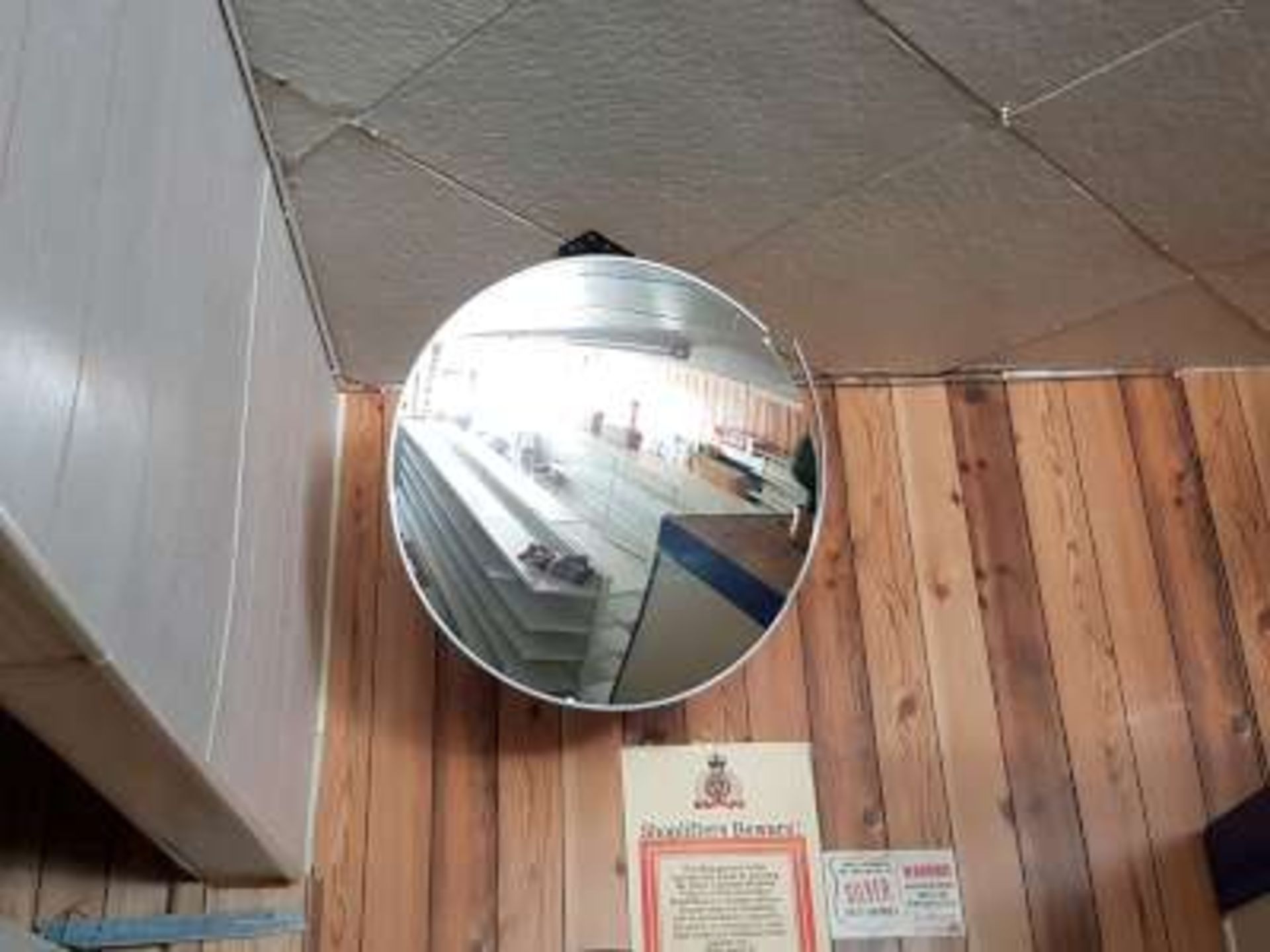 Convex mirror for security purpose