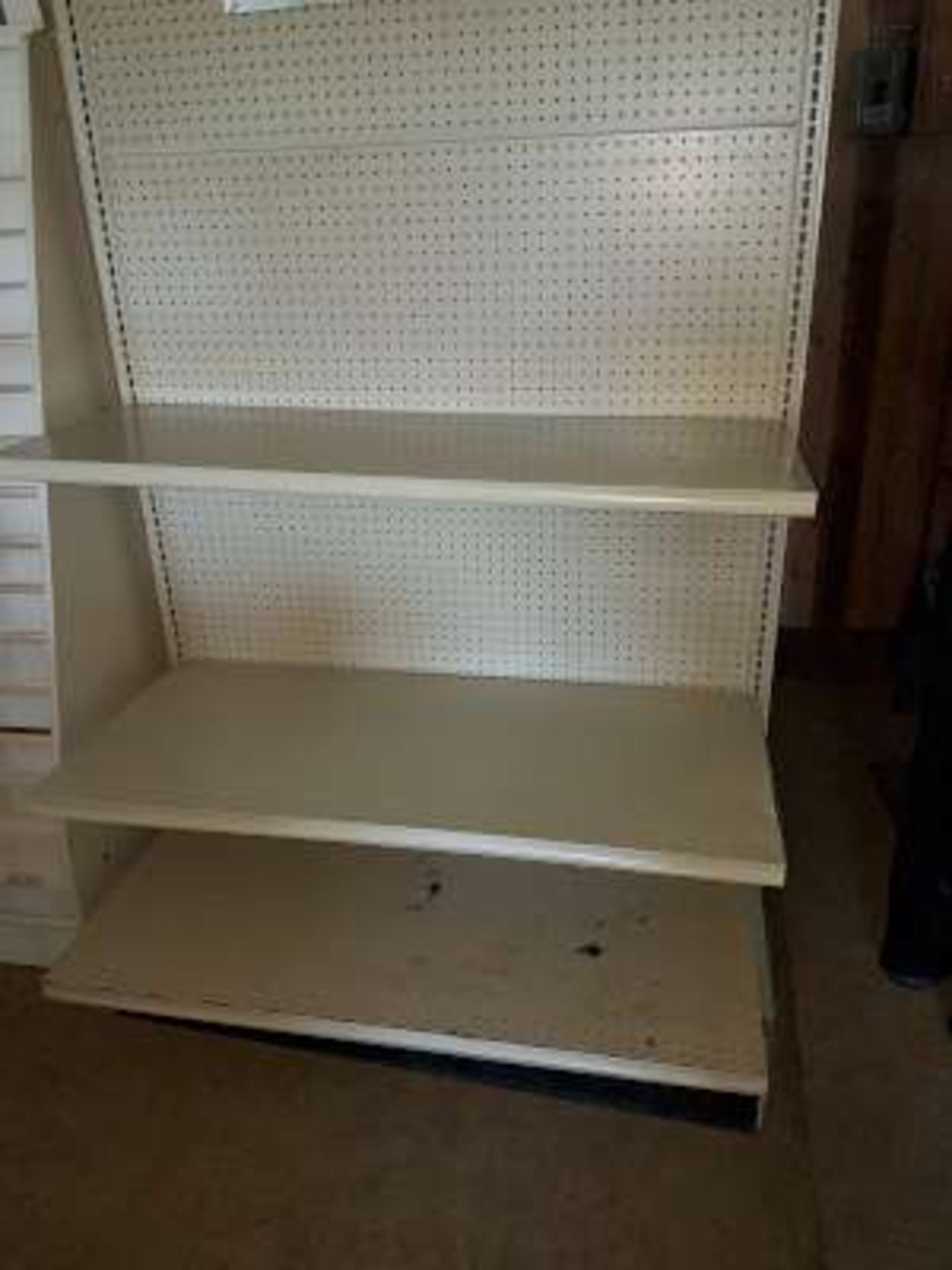 Metal shelving, 3 layers (83in high x 4ft wide)