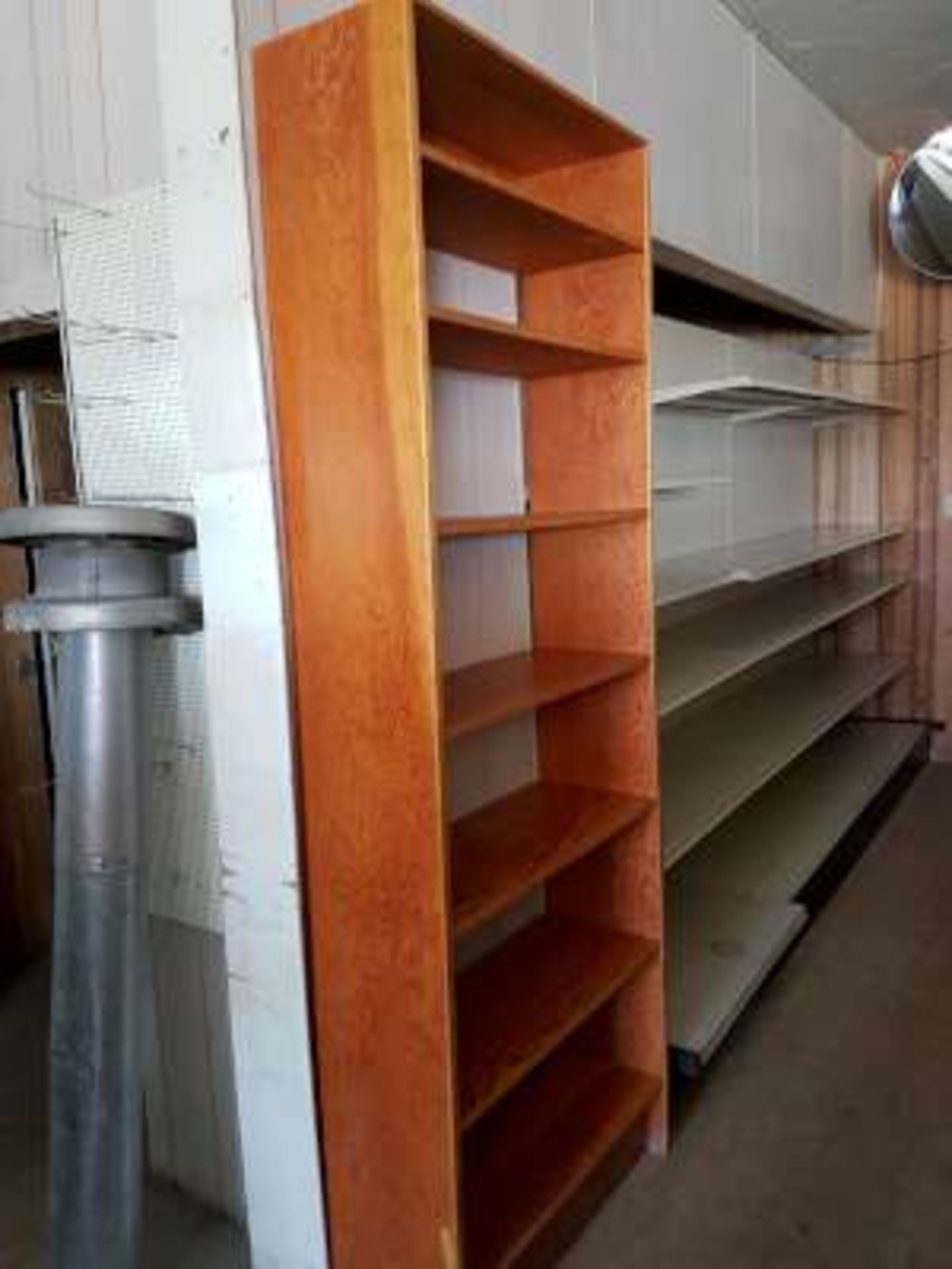 Wood Shelf, 7 shelves (67 in high x 32 in wide x 12 in deep)