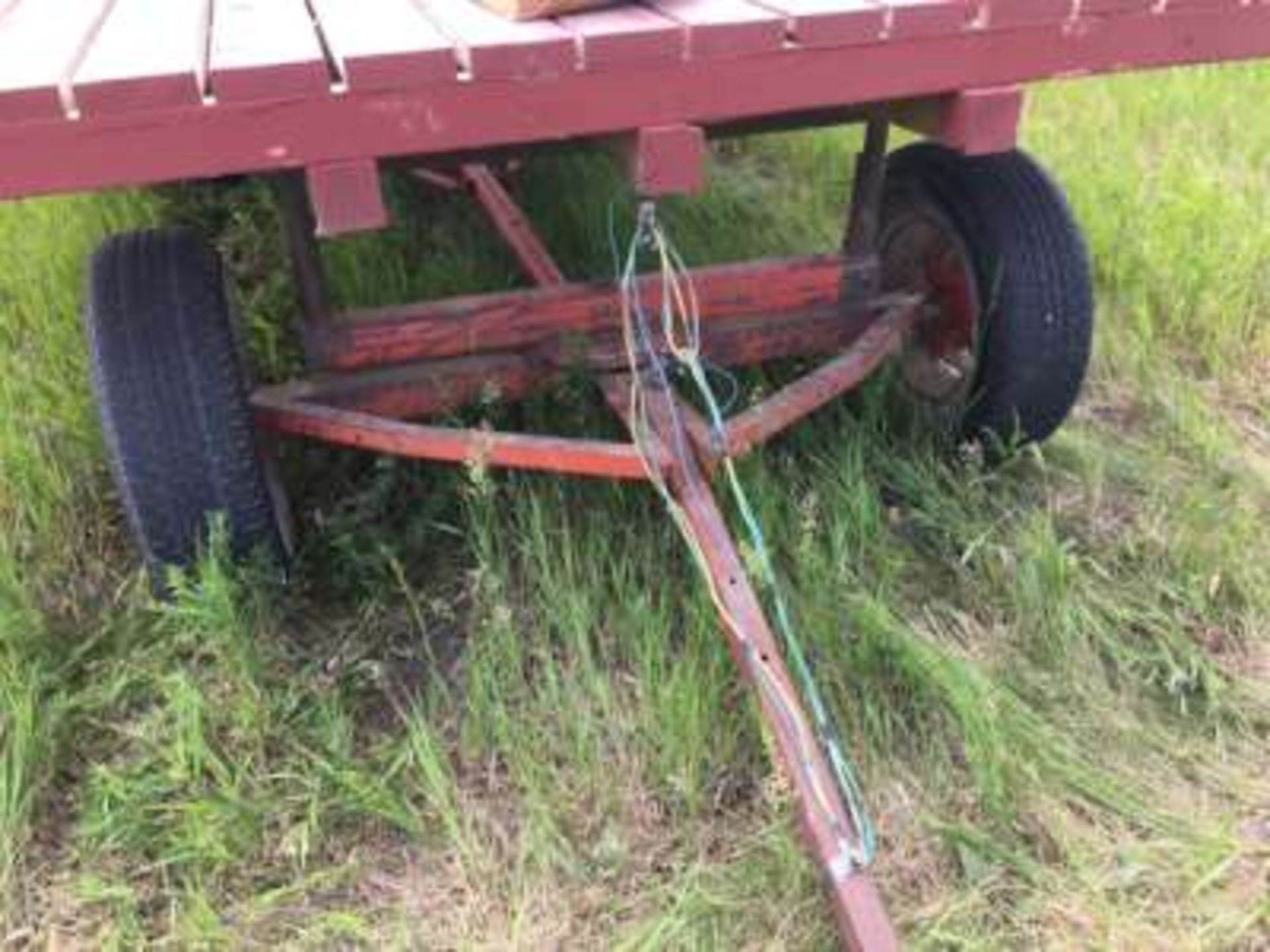 Hay trailer w/working lights w/brand new wood deck - Image 2 of 2
