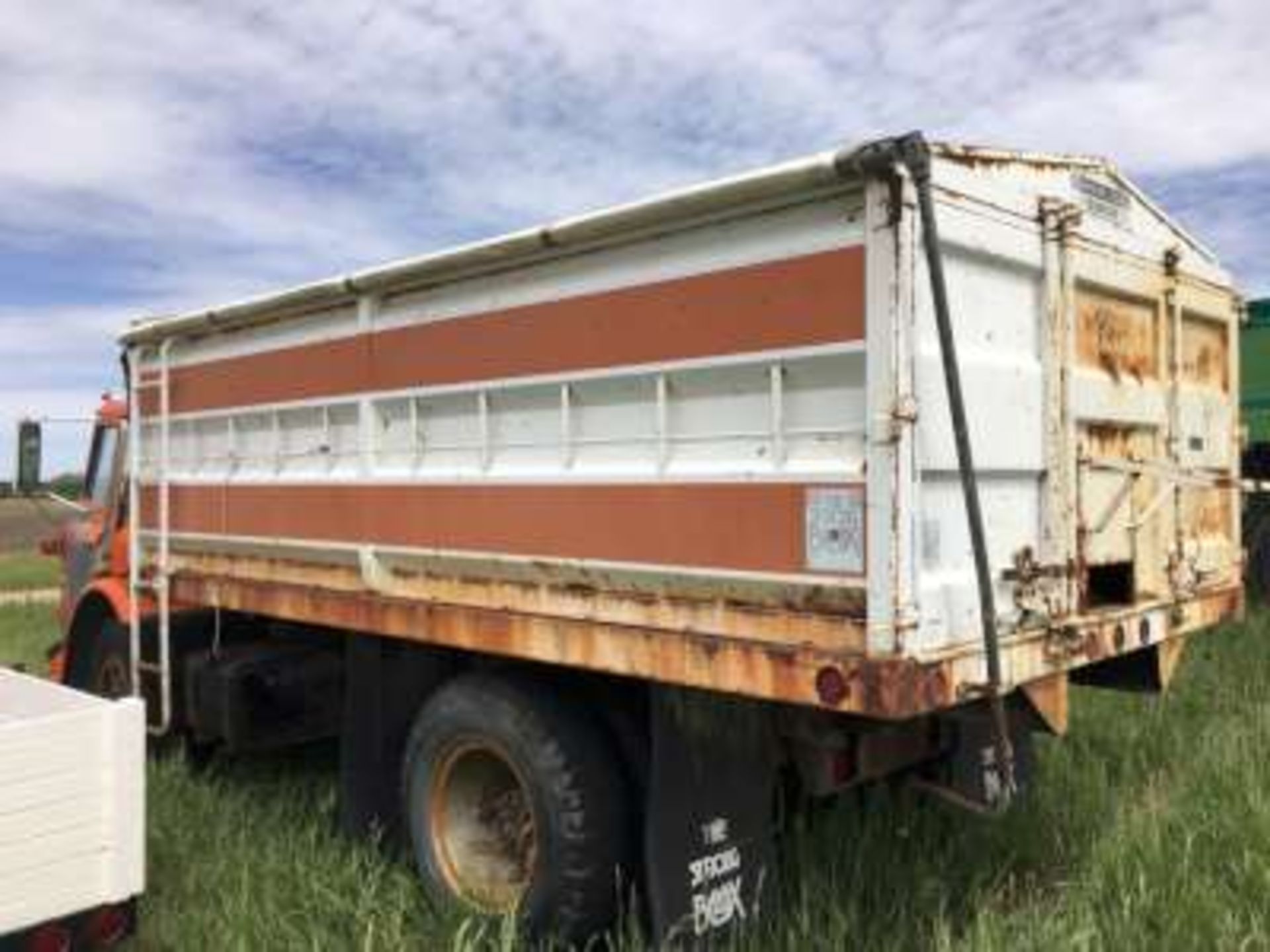 International CabOver grain truck w/15ft Box, Hoist and tarp (Not running) - Image 5 of 5
