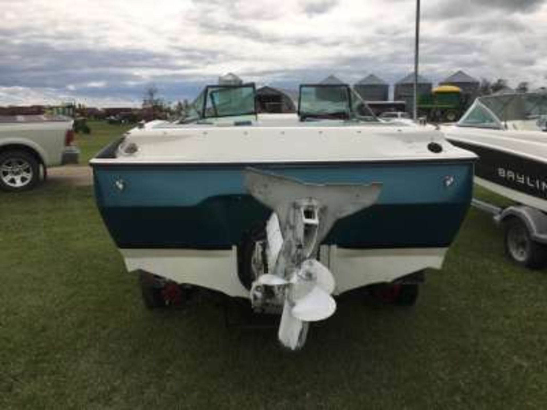 1968 17ft Reinell boat & trailer w/cover, inboard 120hp OMC - Image 2 of 5