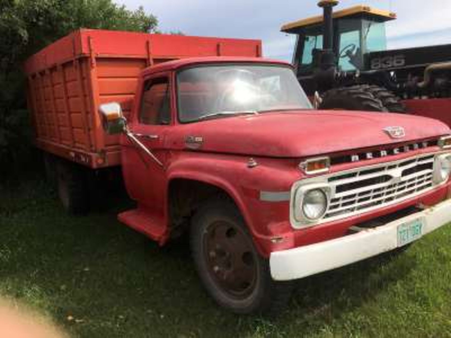 1965 Mercury 2 ton grain truck, steel box and hoist