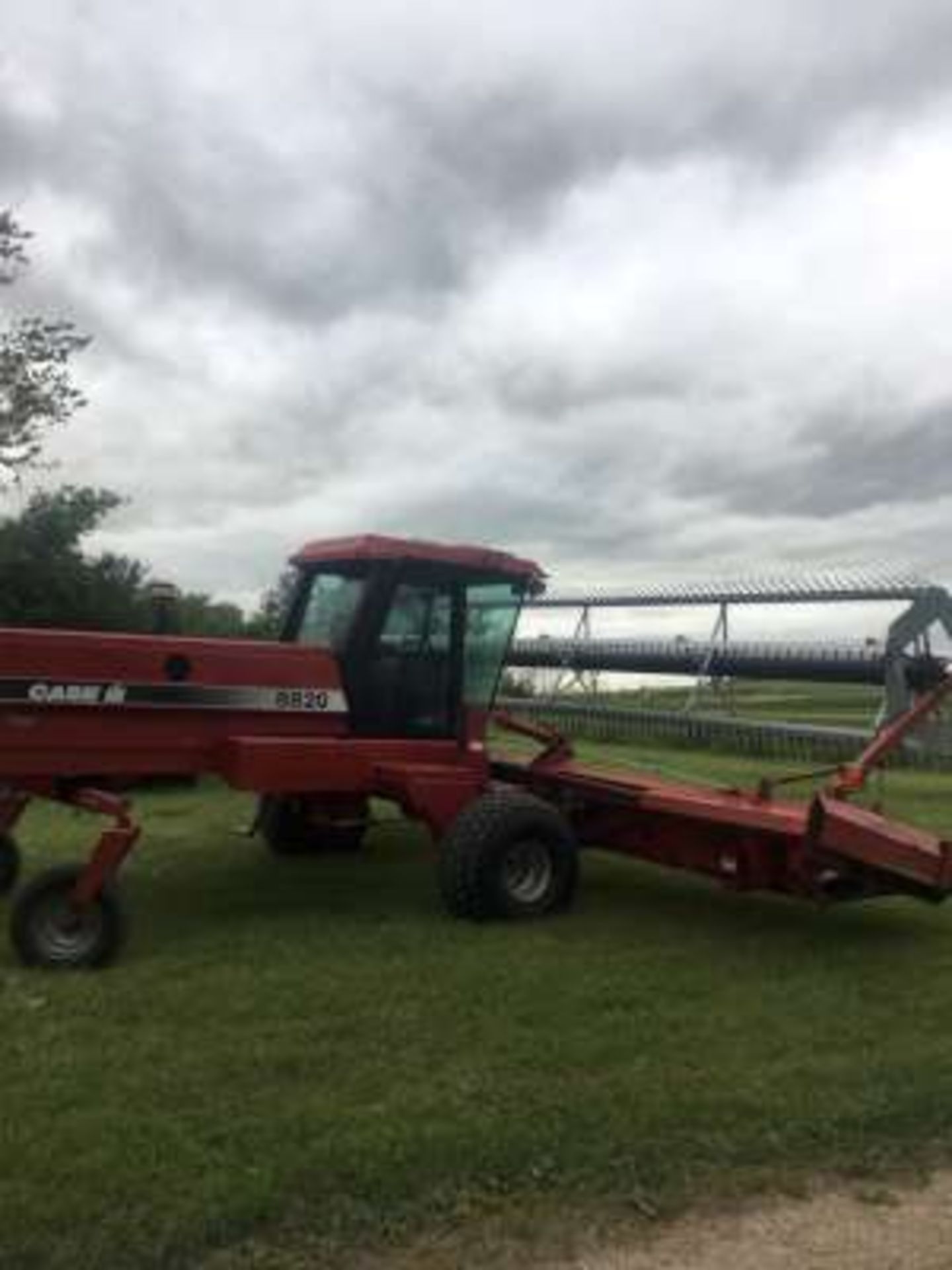 1997 Case IH #8820 S.P. swather, cab, 25ft table (shifting), PU reels, tires good, 1910 hrs (nice - Image 2 of 9
