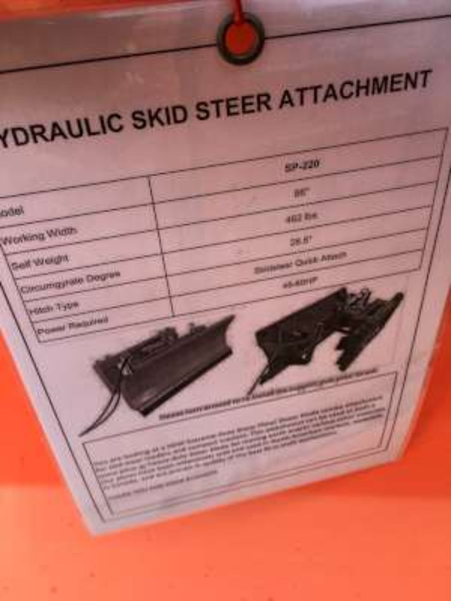 New hyd skid steer attachment TMG80 (snowplow)