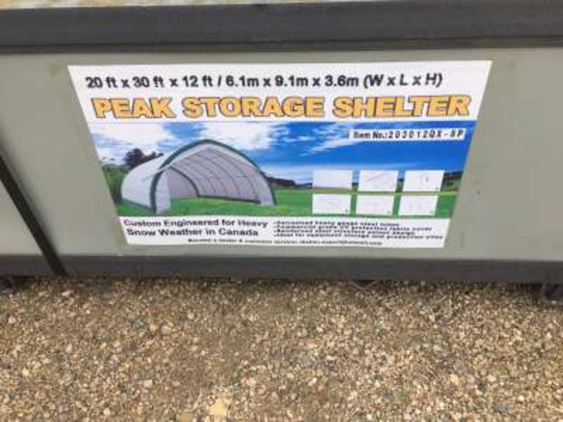 New 6.1M(w)x9.1M(l)x3.6M(h) Coverall storage shed(about20x30ft)