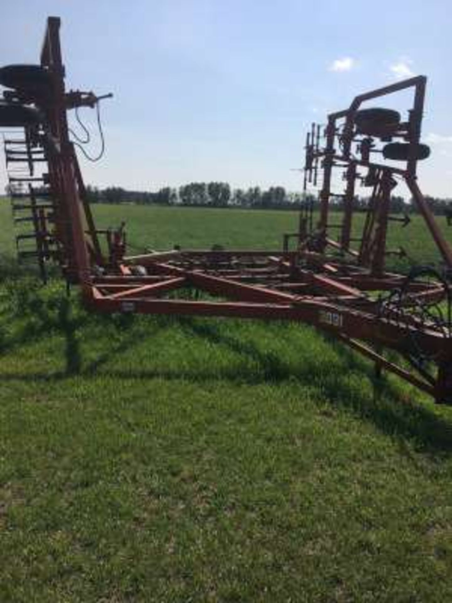 30-31 Leon Vibrashank cultivator w/mounted harrows