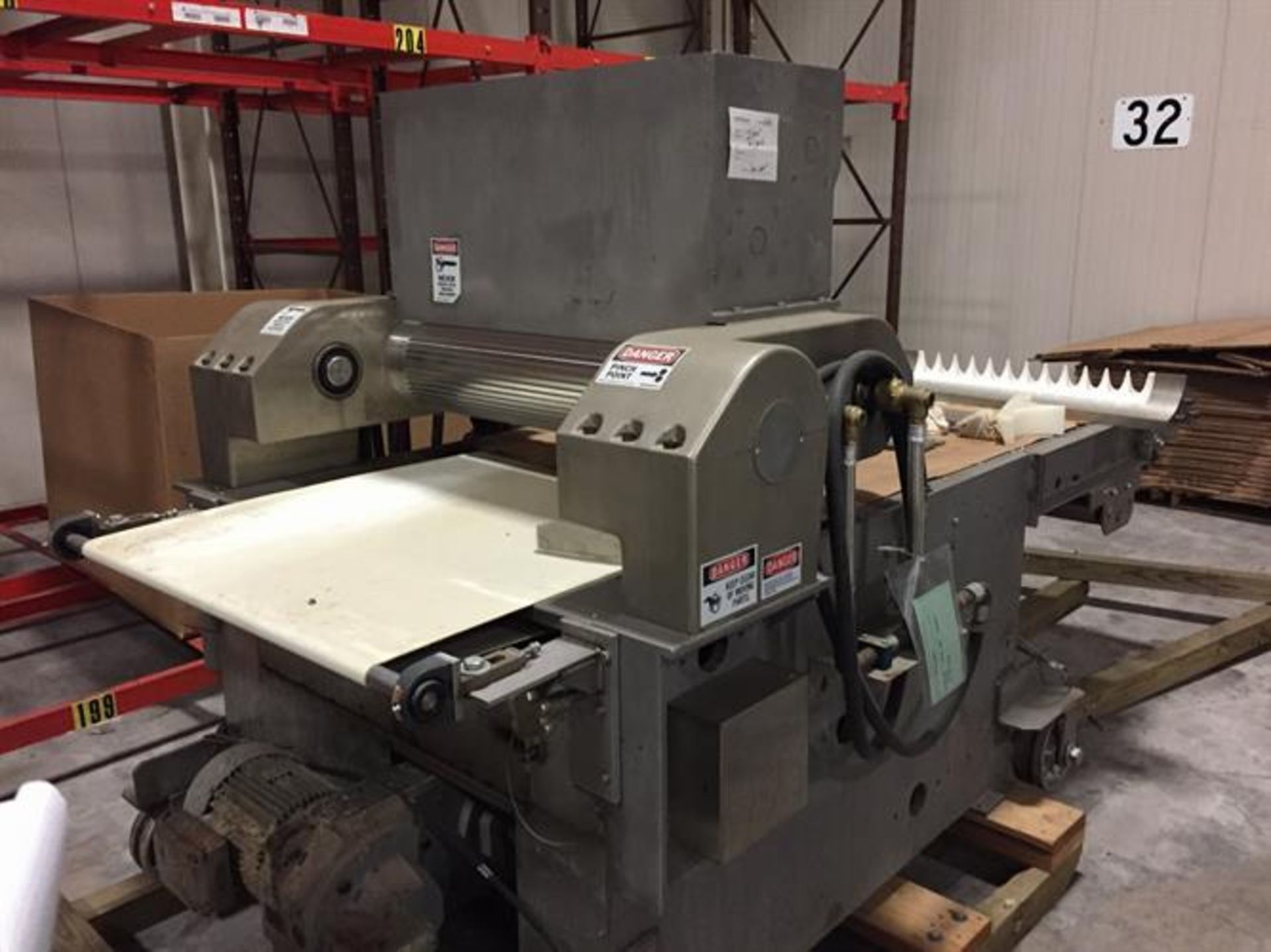 APV model 8-89 28" Wide Continuous Two Roll Rope Extruder