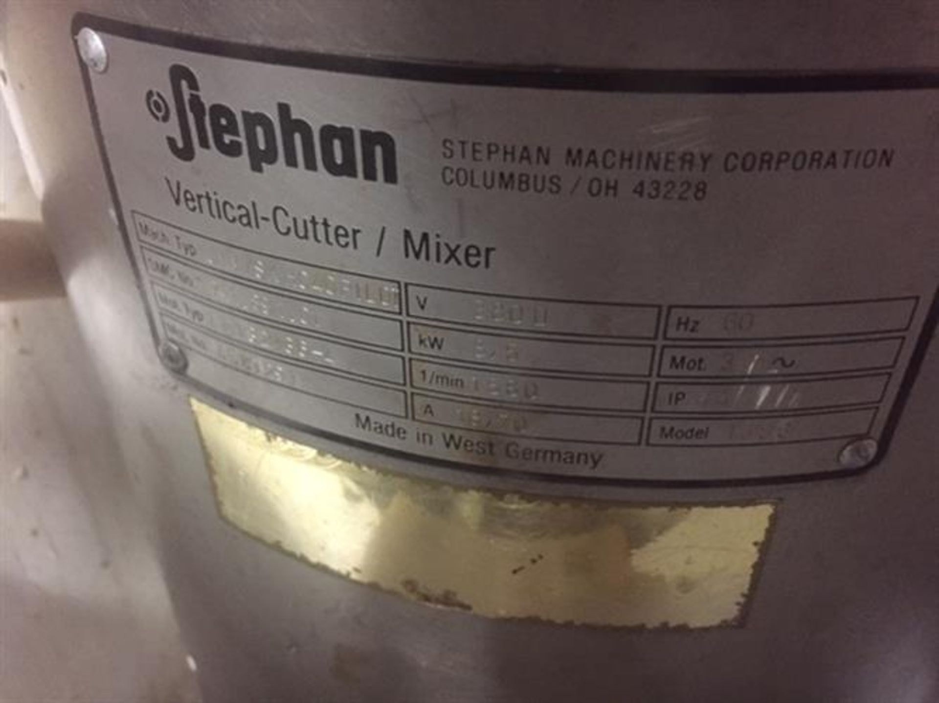 Stephan model UMM/SKHC40 40-Liter Stainless Steel Jacketed Cutter/Mixer - Image 16 of 26