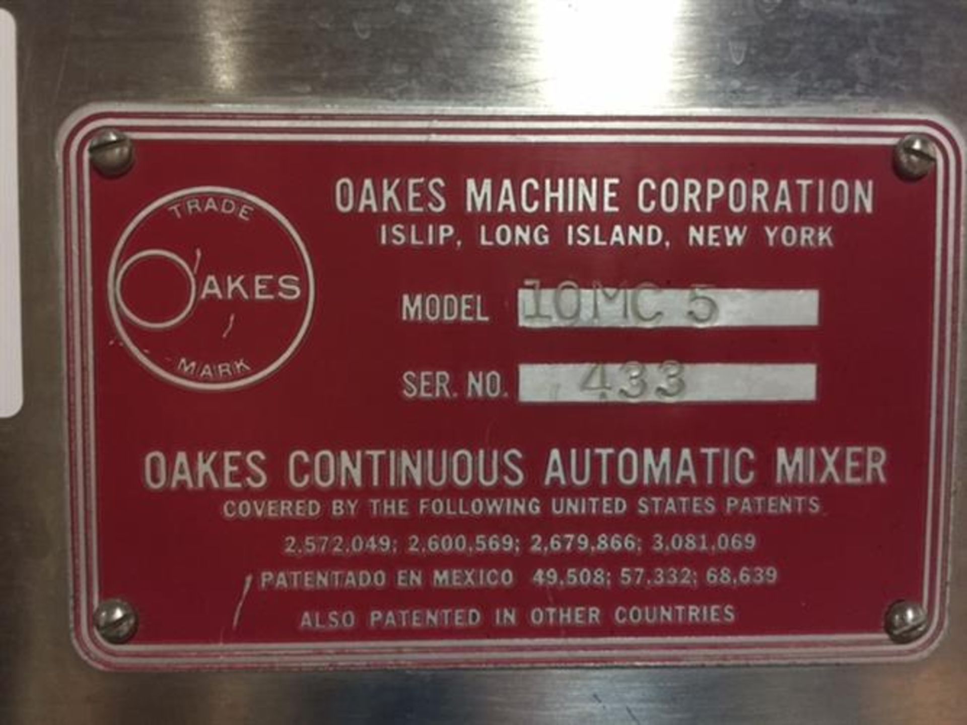 Oakes Model 10MC5 Continuous Mixer - Image 3 of 10